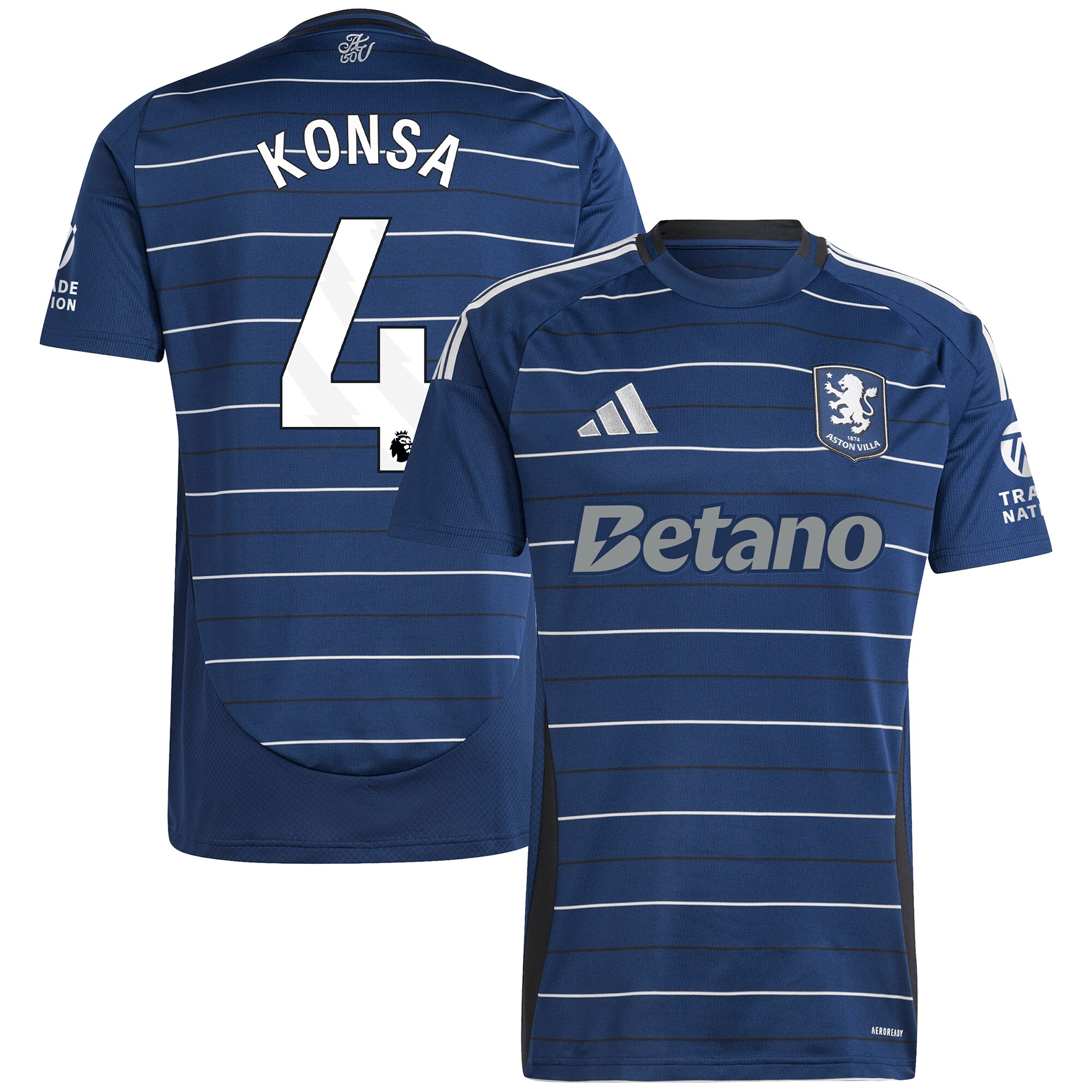 aston villa adidas third shirt 2024-25 with konsa 4 printing Collection | Aston Villa Jerseys for True Fans