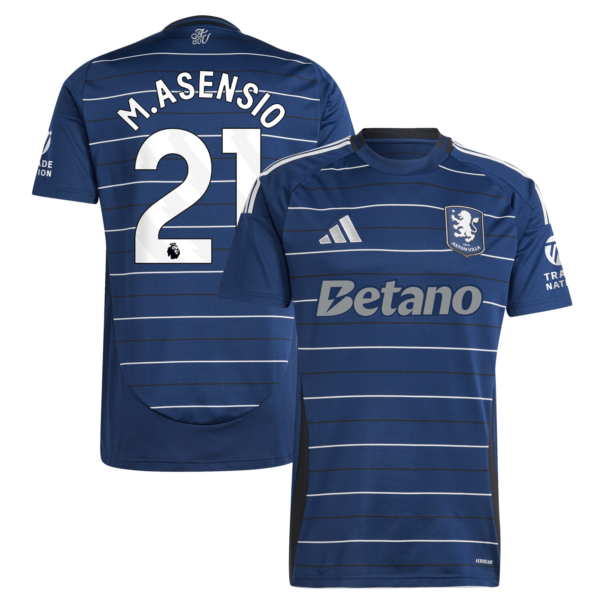 aston villa adidas third shirt 2024-25 with m.asensio 21 printing Collection | Aston Villa Jerseys for True Fans