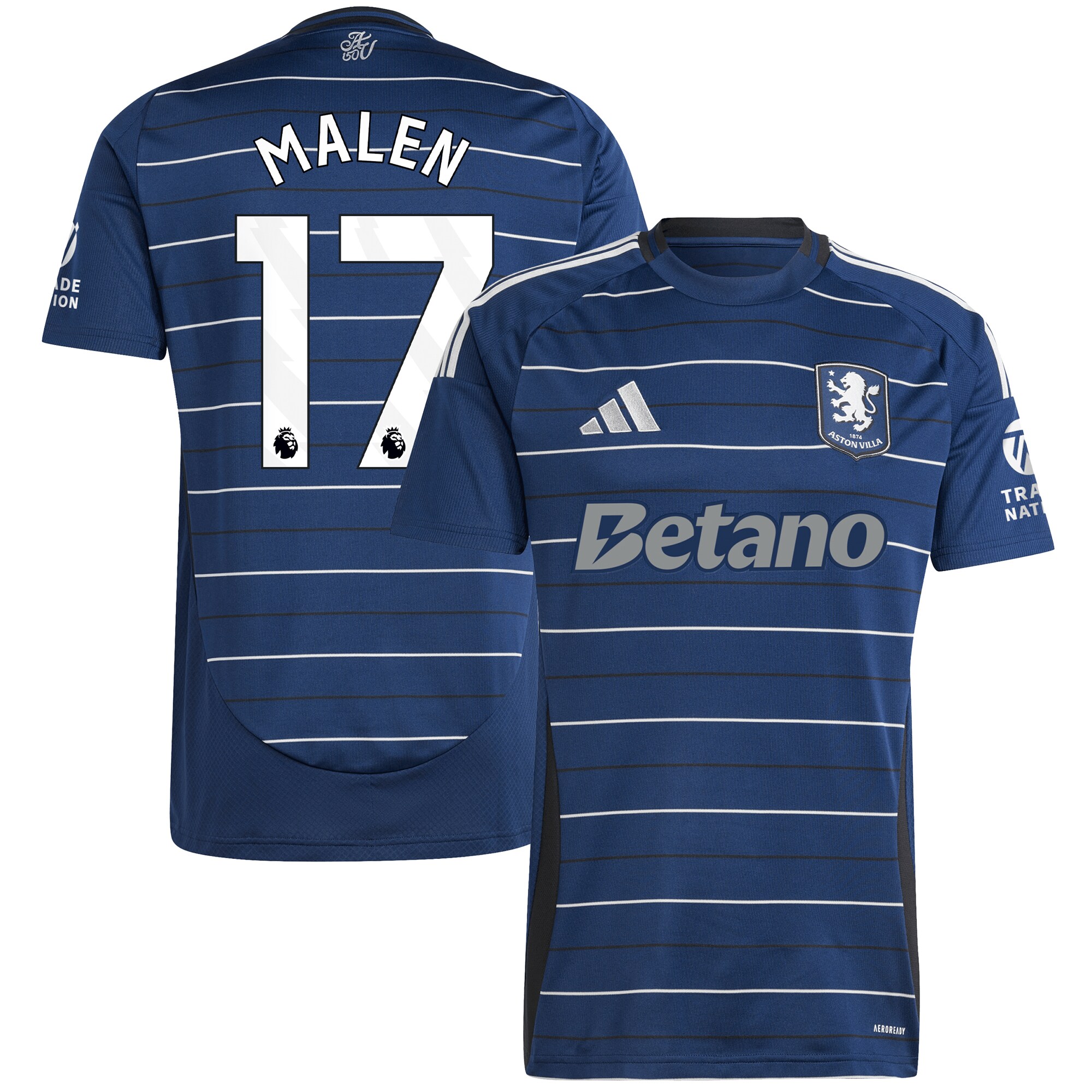 aston villa adidas third shirt 2024-25 with malen 17 printing Collection | Aston Villa Jerseys for True Fans