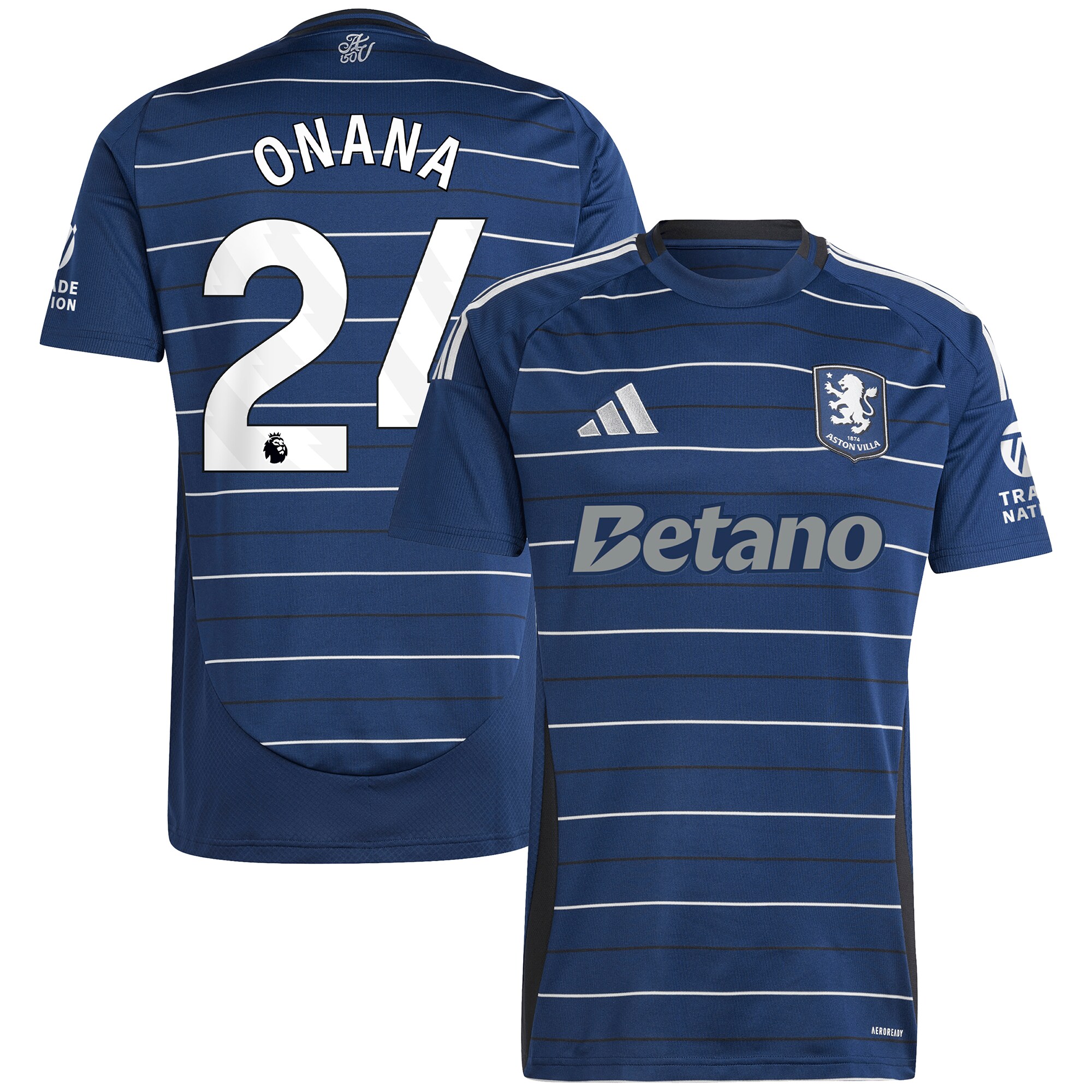 aston villa adidas third shirt 2024-25 with onana 24 printing Collection | Aston Villa Jerseys for True Fans