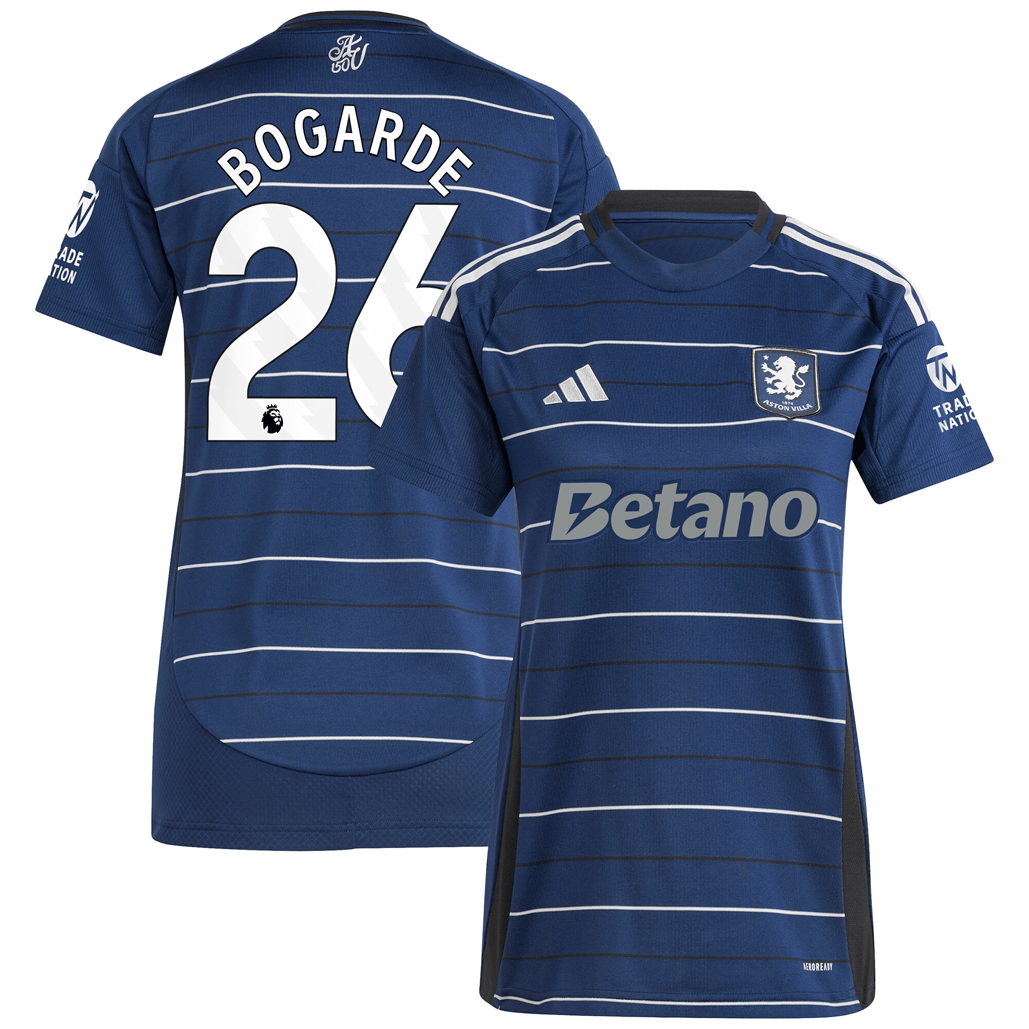 aston villa adidas third shirt 2024-25 – womens with bogarde 26 printing Collection | Aston Villa Jerseys for True Fans