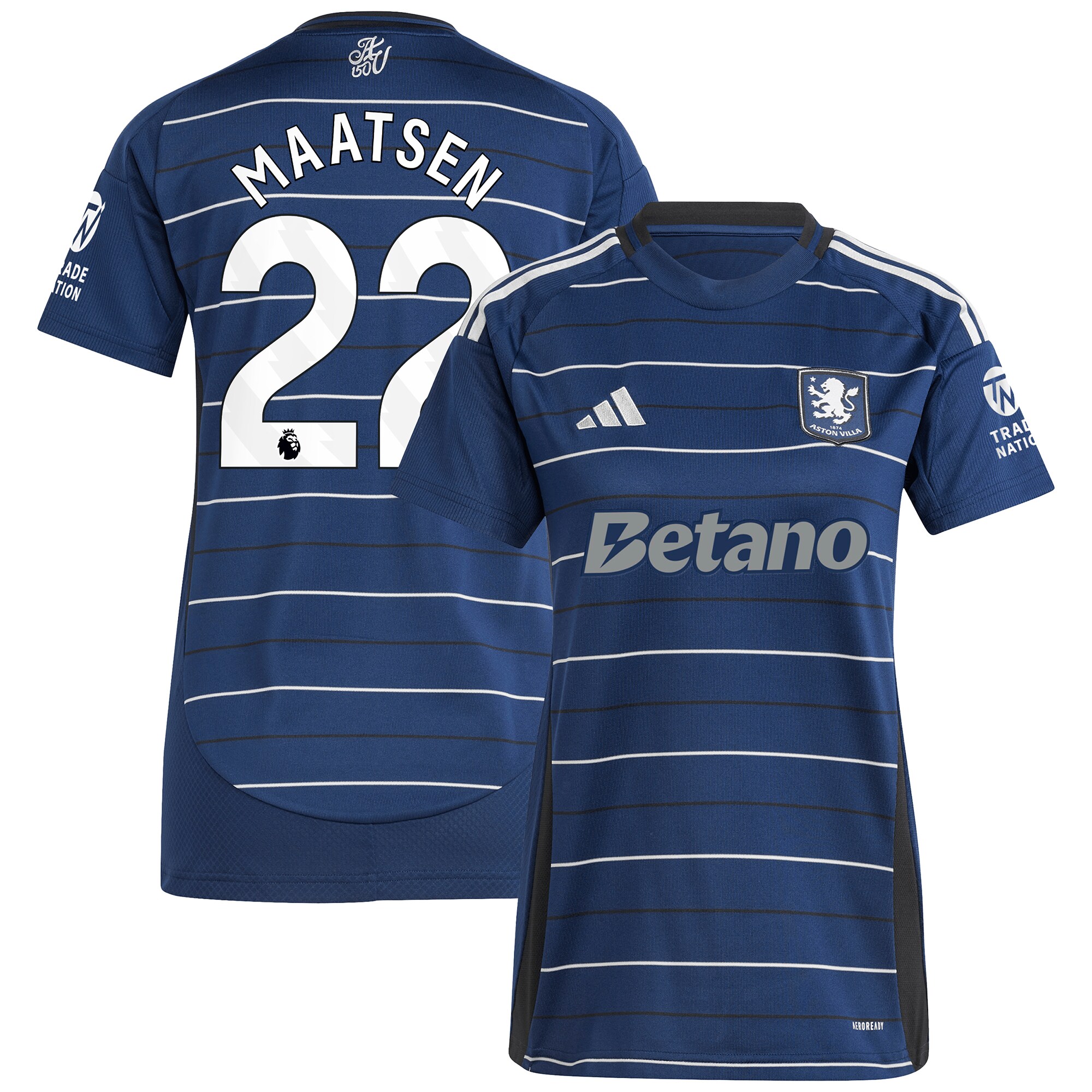 aston villa adidas third shirt 2024-25 – womens with maatsen 22 printing Collection | Aston Villa Jerseys for True Fans