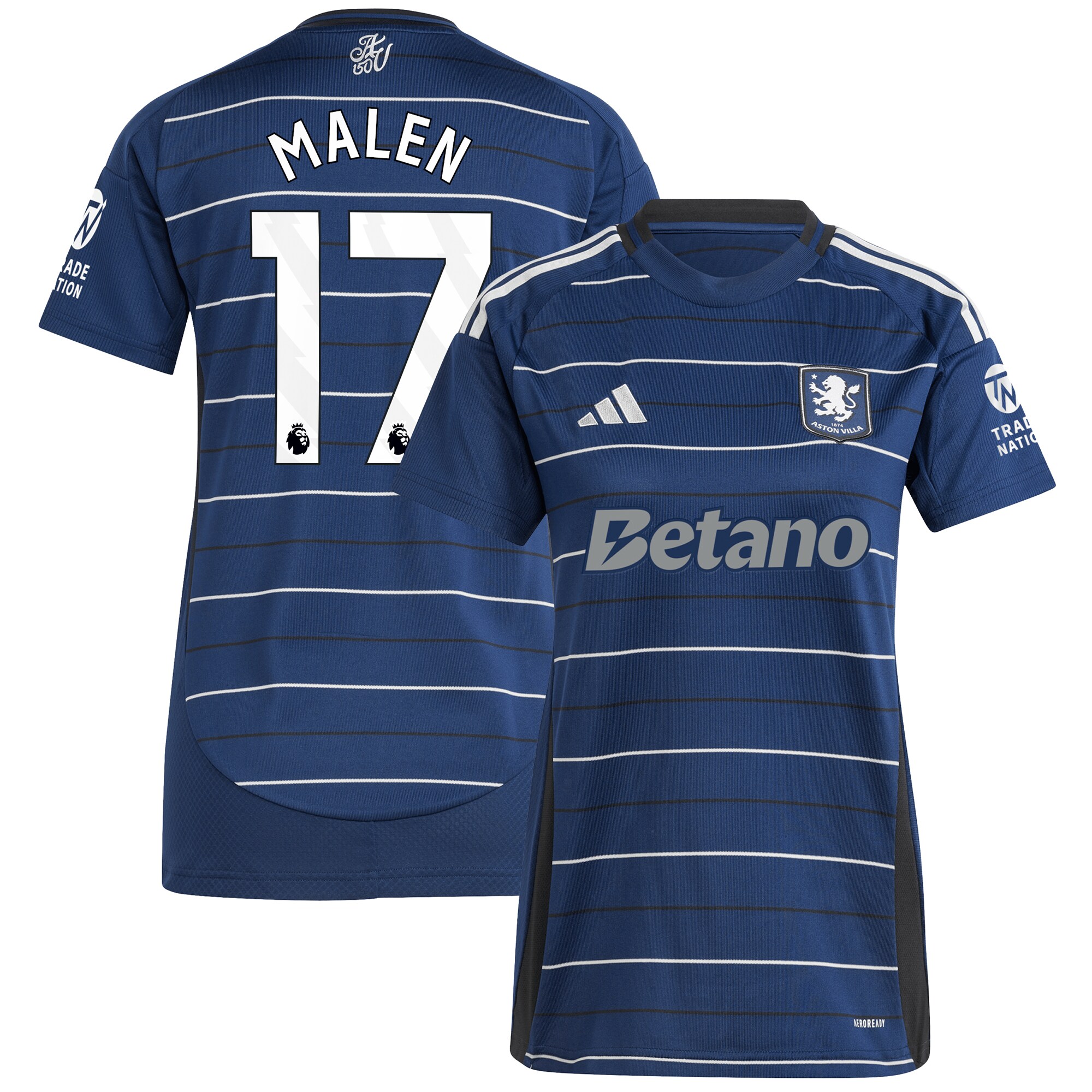 aston villa adidas third shirt 2024-25 – womens with malen 17 printing Collection | Aston Villa Jerseys for True Fans
