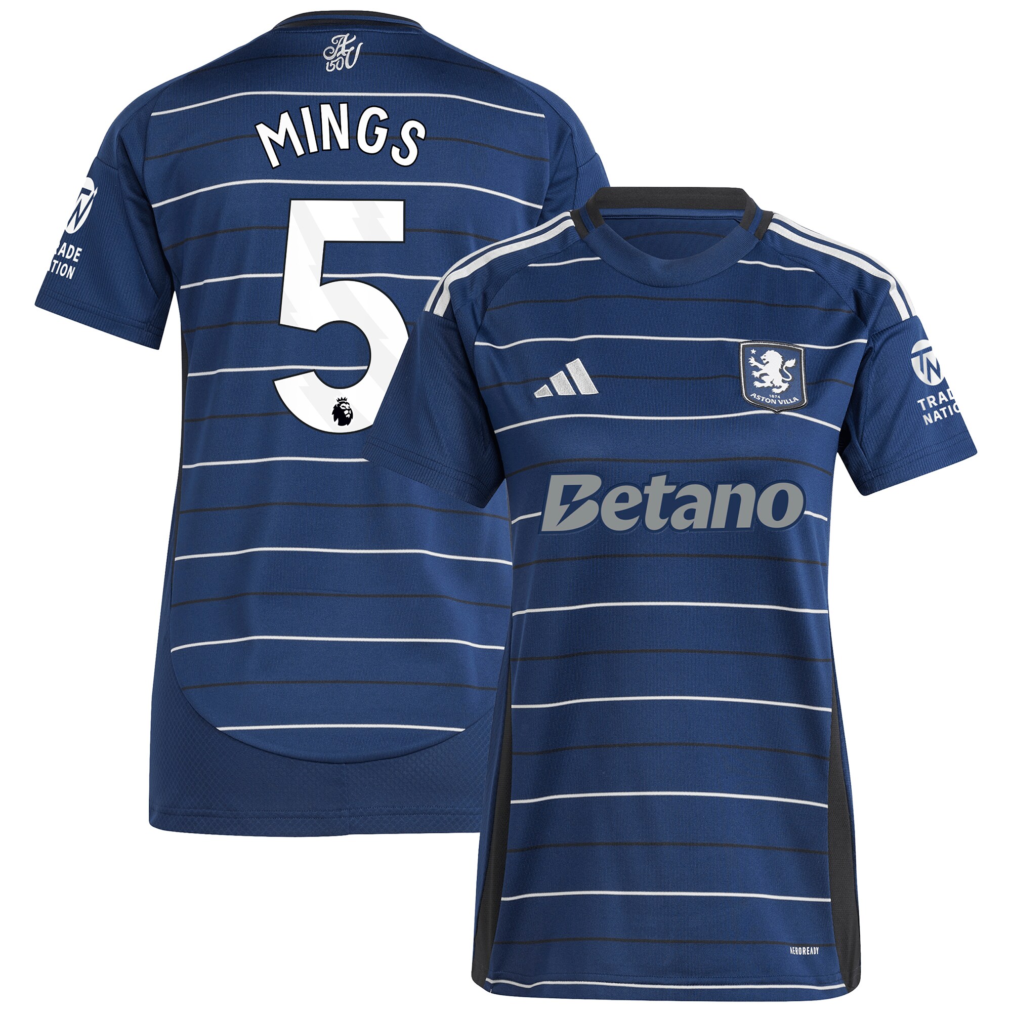 aston villa adidas third shirt 2024-25 – womens with mings 5 printing Collection | Aston Villa Jerseys for True Fans