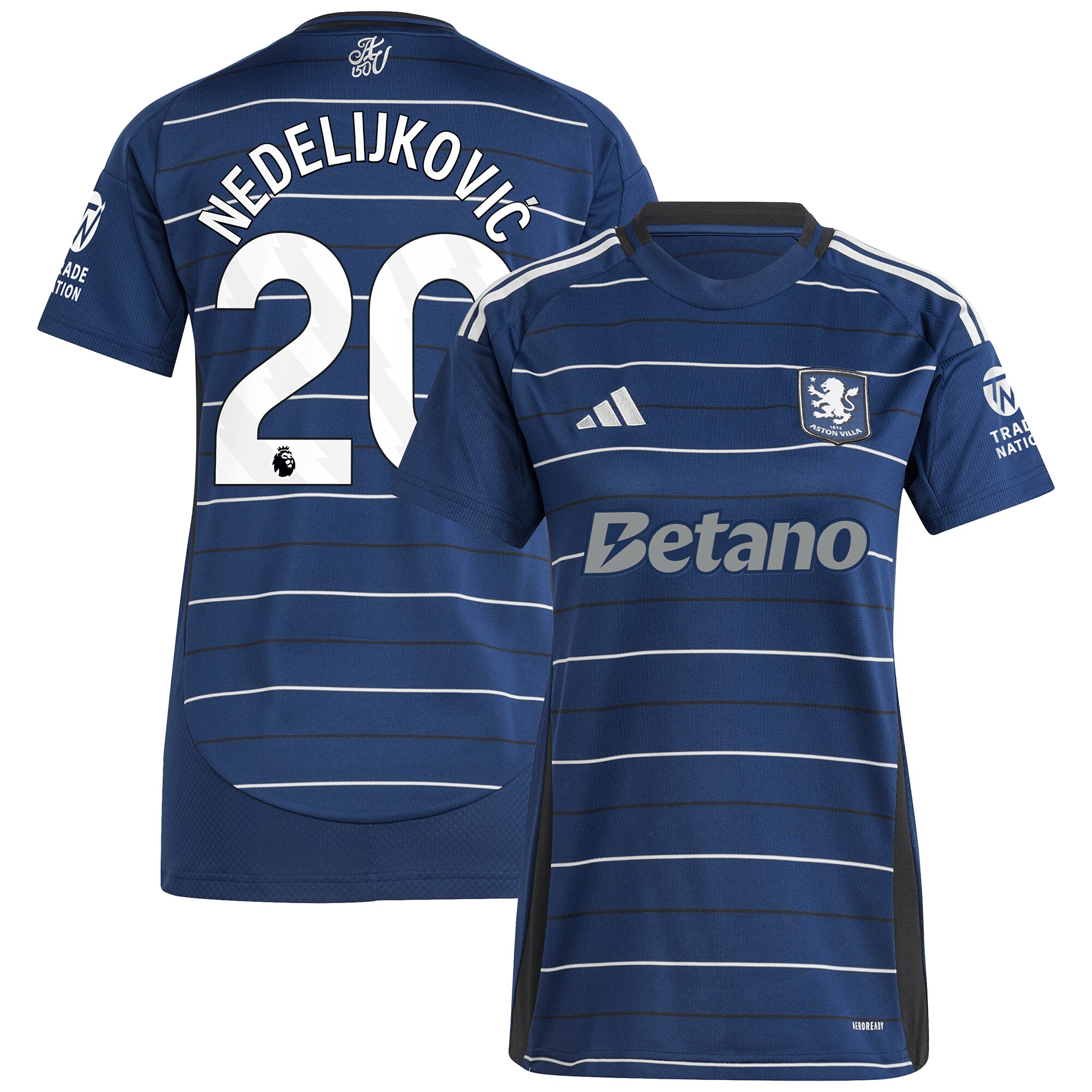aston villa adidas third shirt 2024-25 – womens with nedeljković 20 printing Collection | Aston Villa Jerseys for True Fans