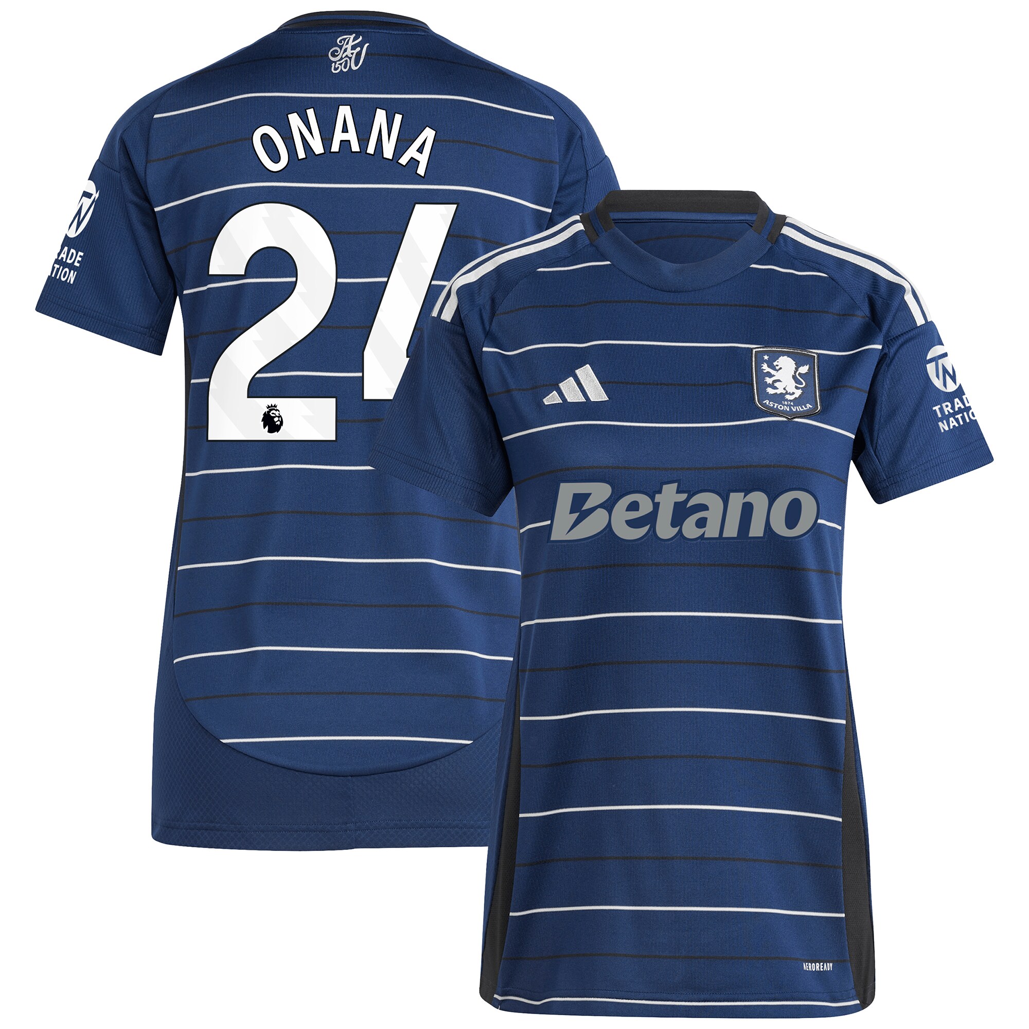 aston villa adidas third shirt 2024-25 – womens with onana 24 printing Collection | Aston Villa Jerseys for True Fans