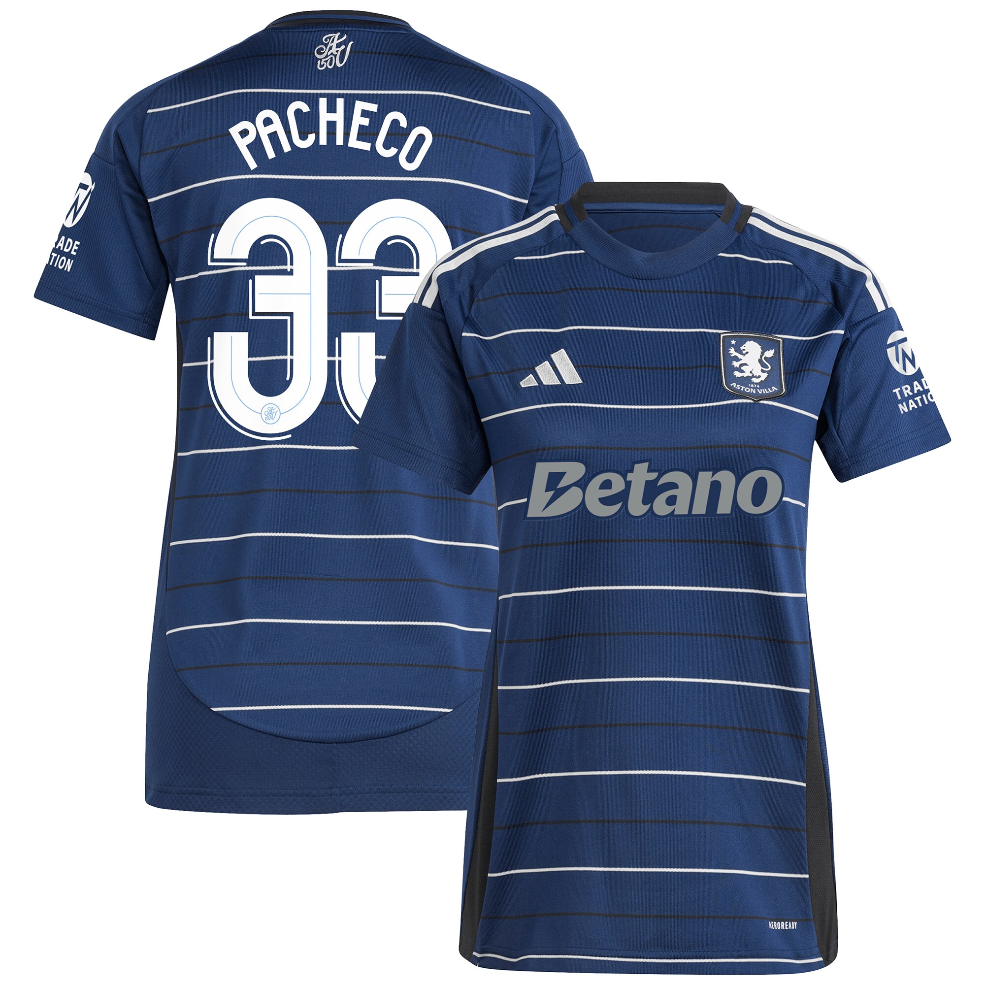 aston villa adidas third shirt 2024-25 – womens with pacheco 33 cup printing Collection | Aston Villa Jerseys for True Fans