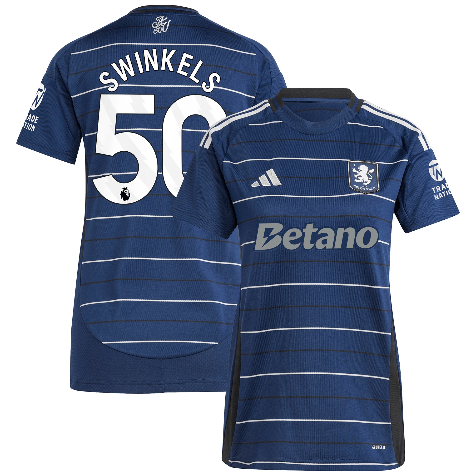 aston villa adidas third shirt 2024-25 – womens with swinkels 50 printing Collection | Aston Villa Jerseys for True Fans