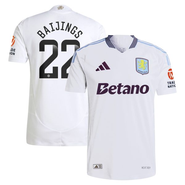 aston villa adidas wsl away authentic shirt 2024-25 with baijings 22 printing Collection | Aston Villa Jerseys for True Fans