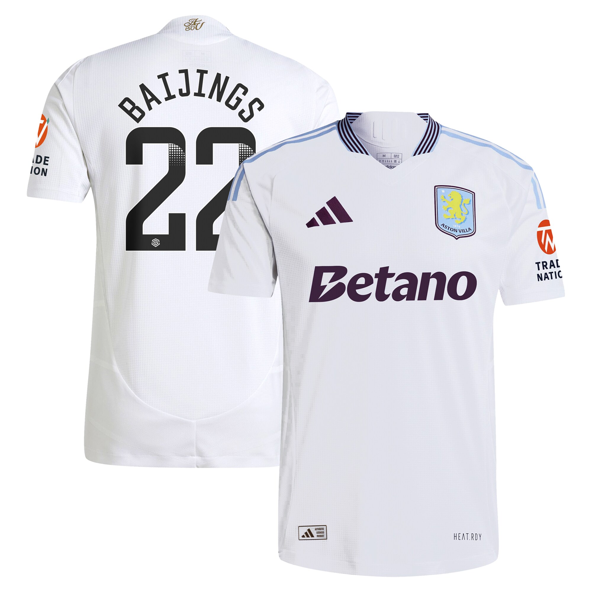 aston villa adidas wsl away authentic shirt 2024-25 with baijings 22 printing Collection | Aston Villa Jerseys for True Fans