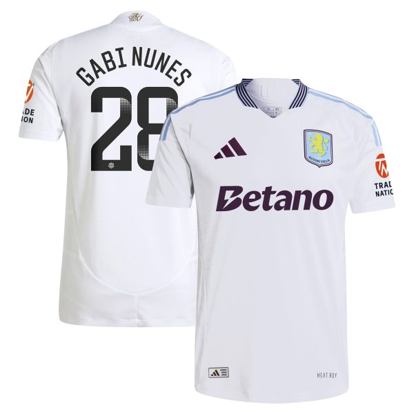 aston villa adidas wsl away authentic shirt 2024-25 with gabi nunes 28 printing Collection | Aston Villa Jerseys for True Fans