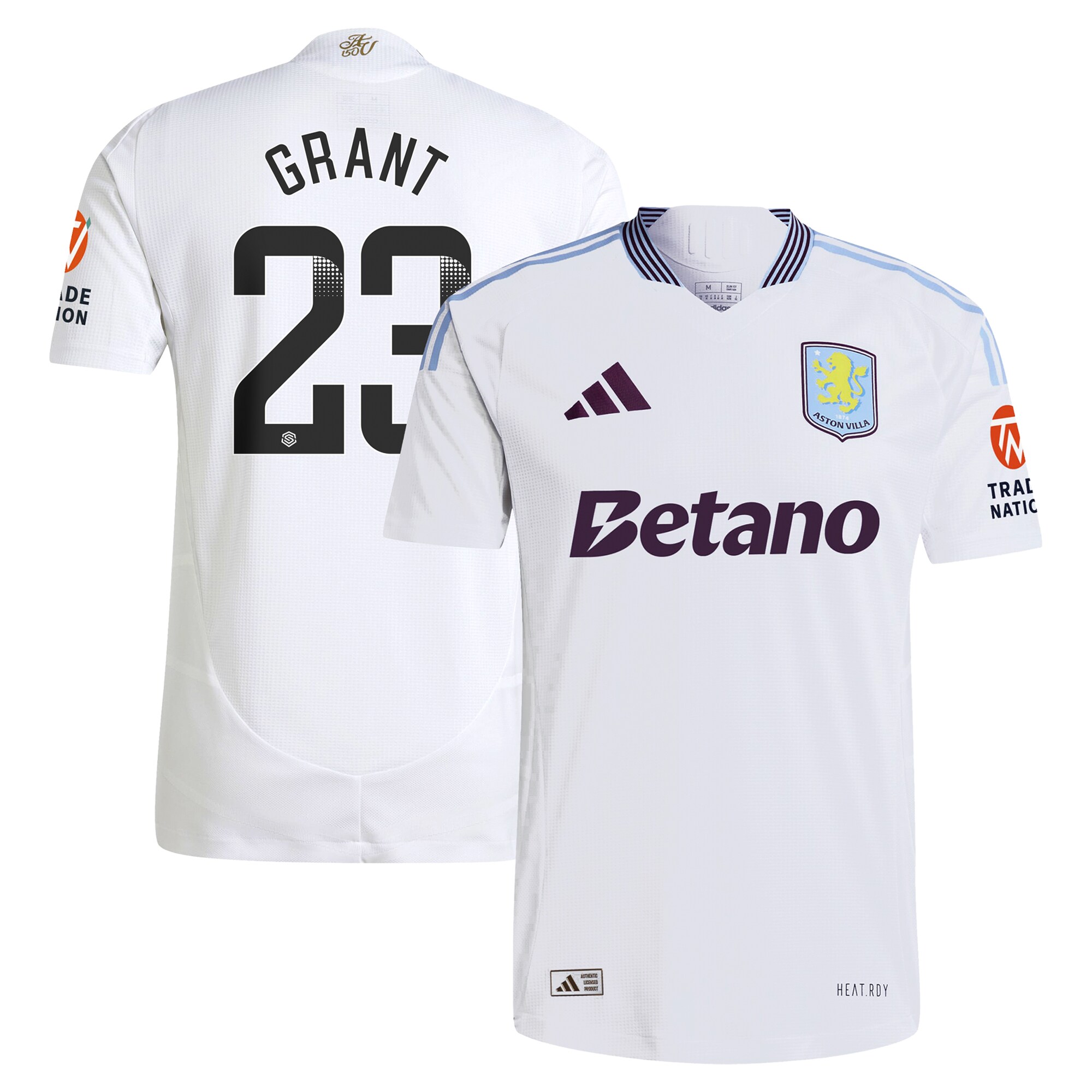 aston villa adidas wsl away authentic shirt 2024-25 with grant 23 printing Collection | Aston Villa Jerseys for True Fans