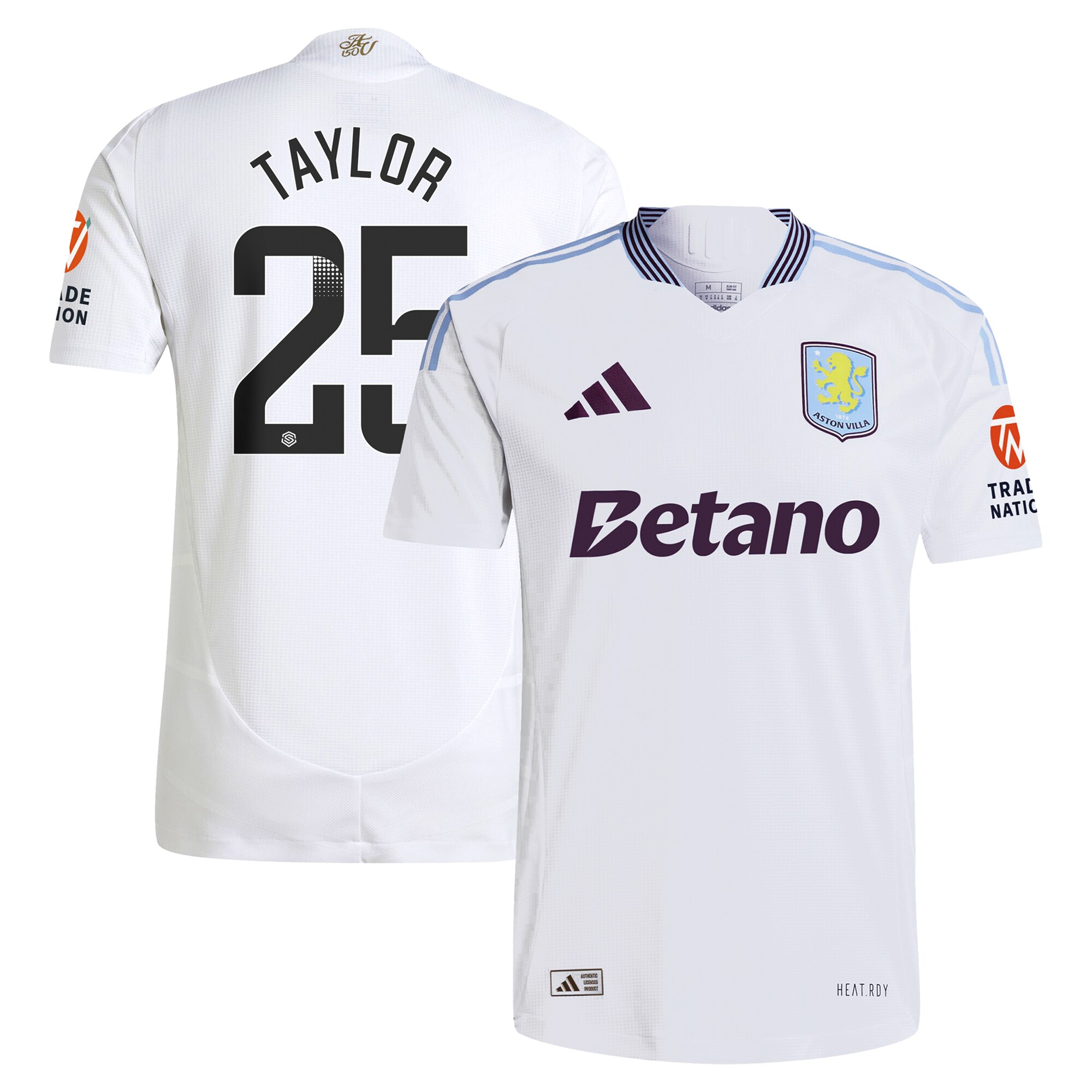 aston villa adidas wsl away authentic shirt 2024-25 with taylor 25 printing Collection | Aston Villa Jerseys for True Fans