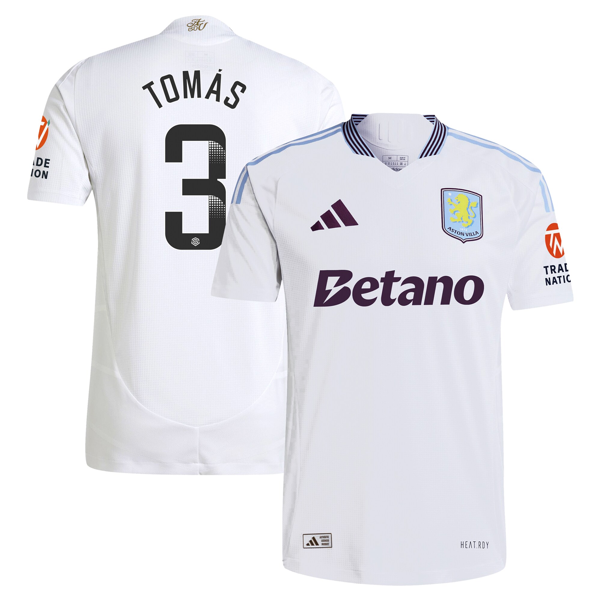 aston villa adidas wsl away authentic shirt 2024-25 with tomás 3 printing Collection | Aston Villa Jerseys for True Fans