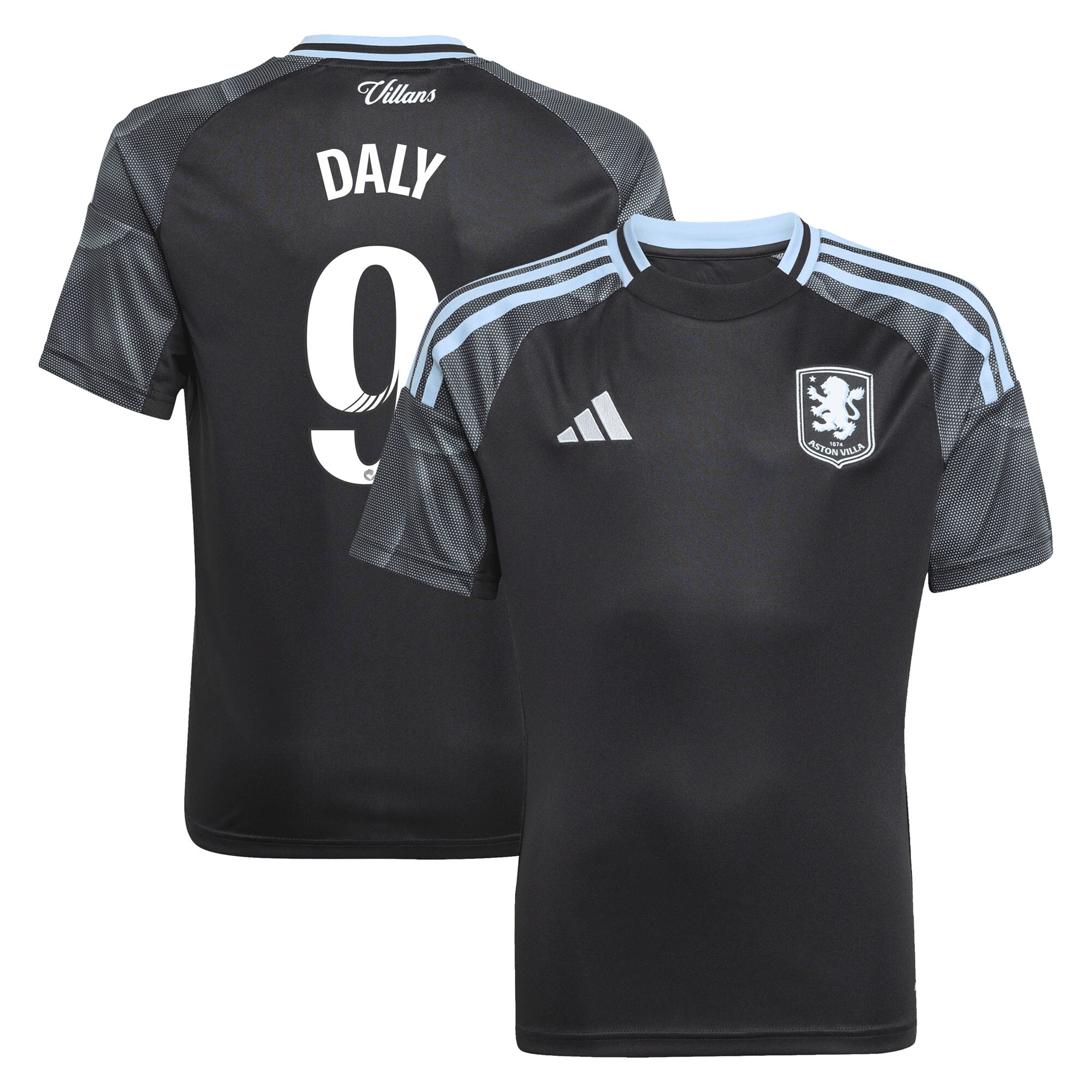 aston villa adidas wsl away shirt 2025-26 – kids with daly 9 printing Collection | Aston Villa Jerseys for True Fans