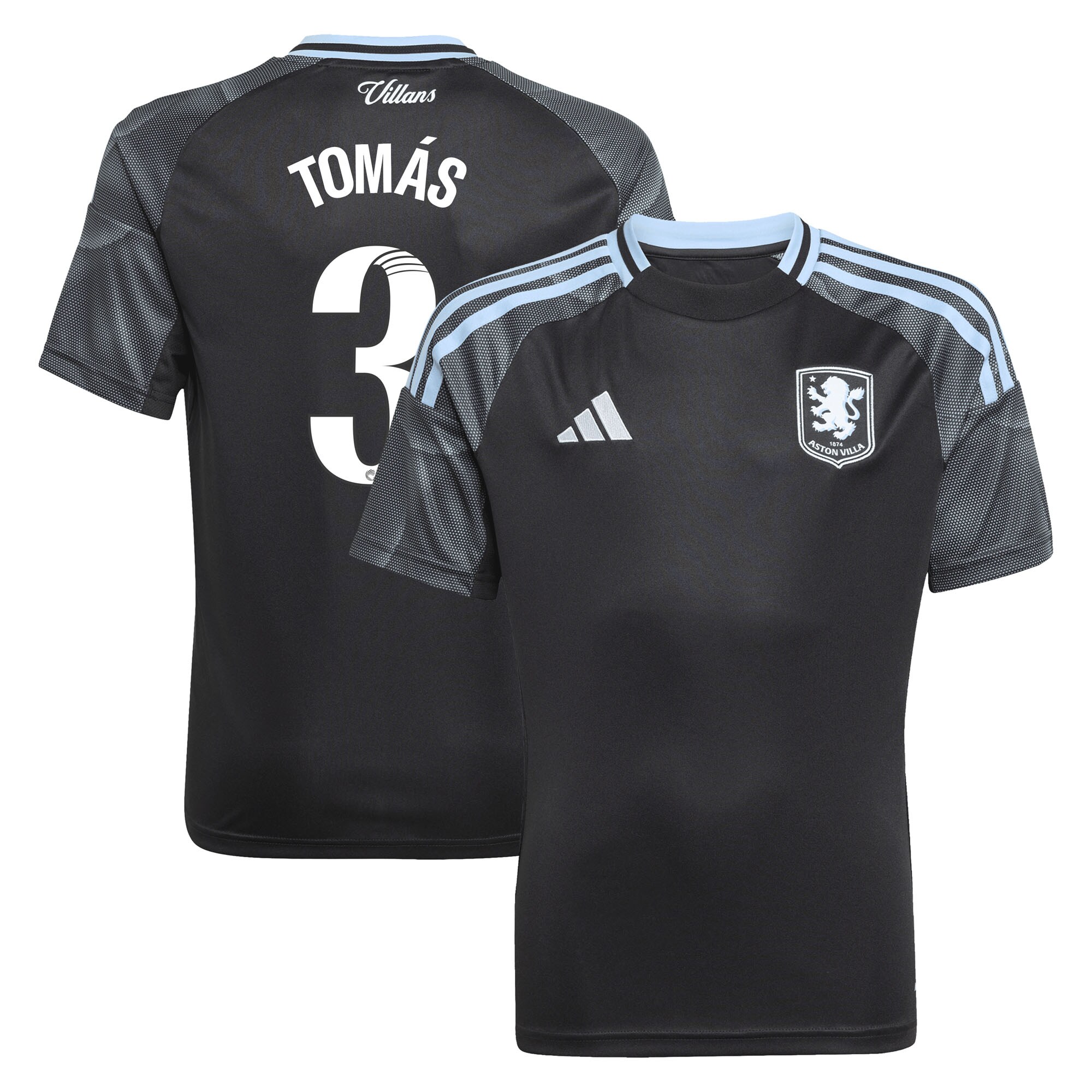 aston villa adidas wsl away shirt 2025-26 – kids with tomás 3 printing Collection | Aston Villa Jerseys for True Fans