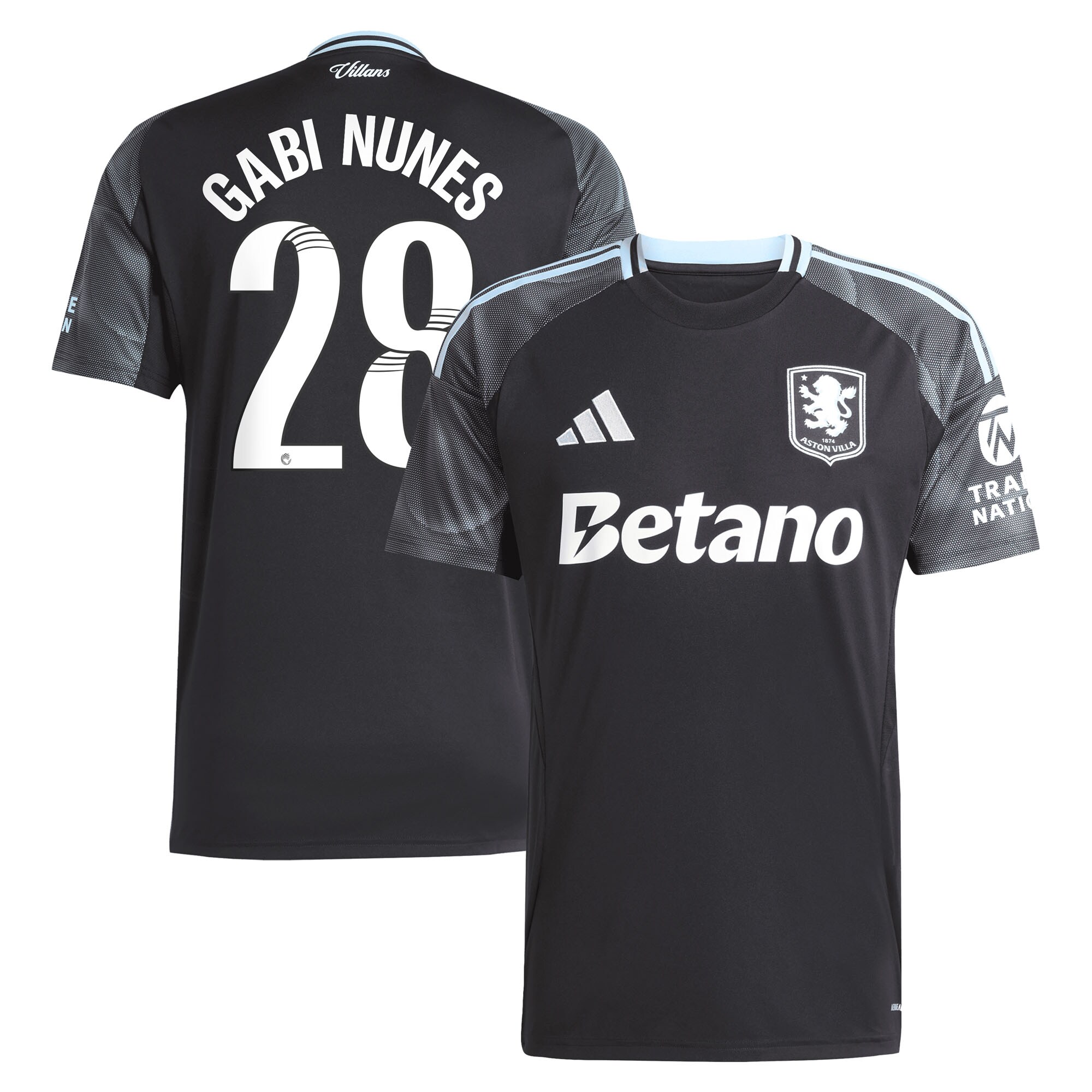 aston villa adidas wsl away shirt 2025-26 with gabi nunes 28 printing Collection | Aston Villa Jerseys for True Fans