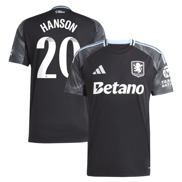 aston villa adidas wsl away shirt 2025-26 with hanson 20 printing Collection | Aston Villa Jerseys for True Fans