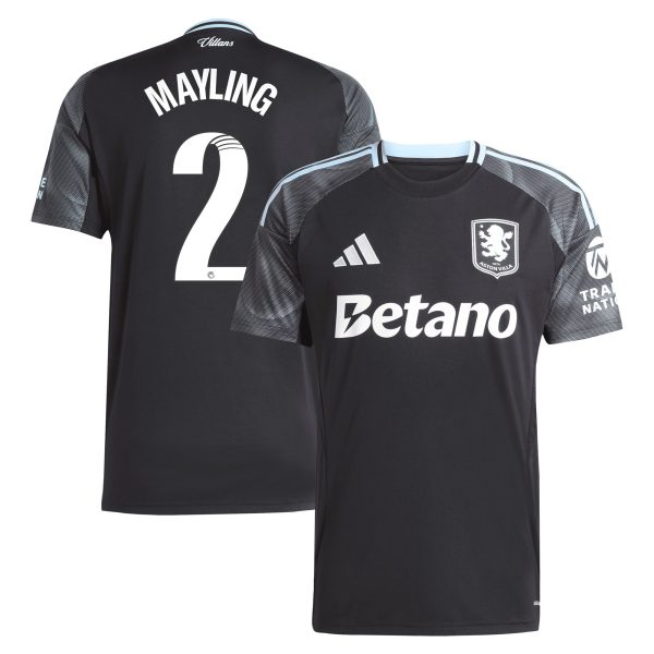 aston villa adidas wsl away shirt 2025-26 with mayling 2 printing Collection | Aston Villa Jerseys for True Fans