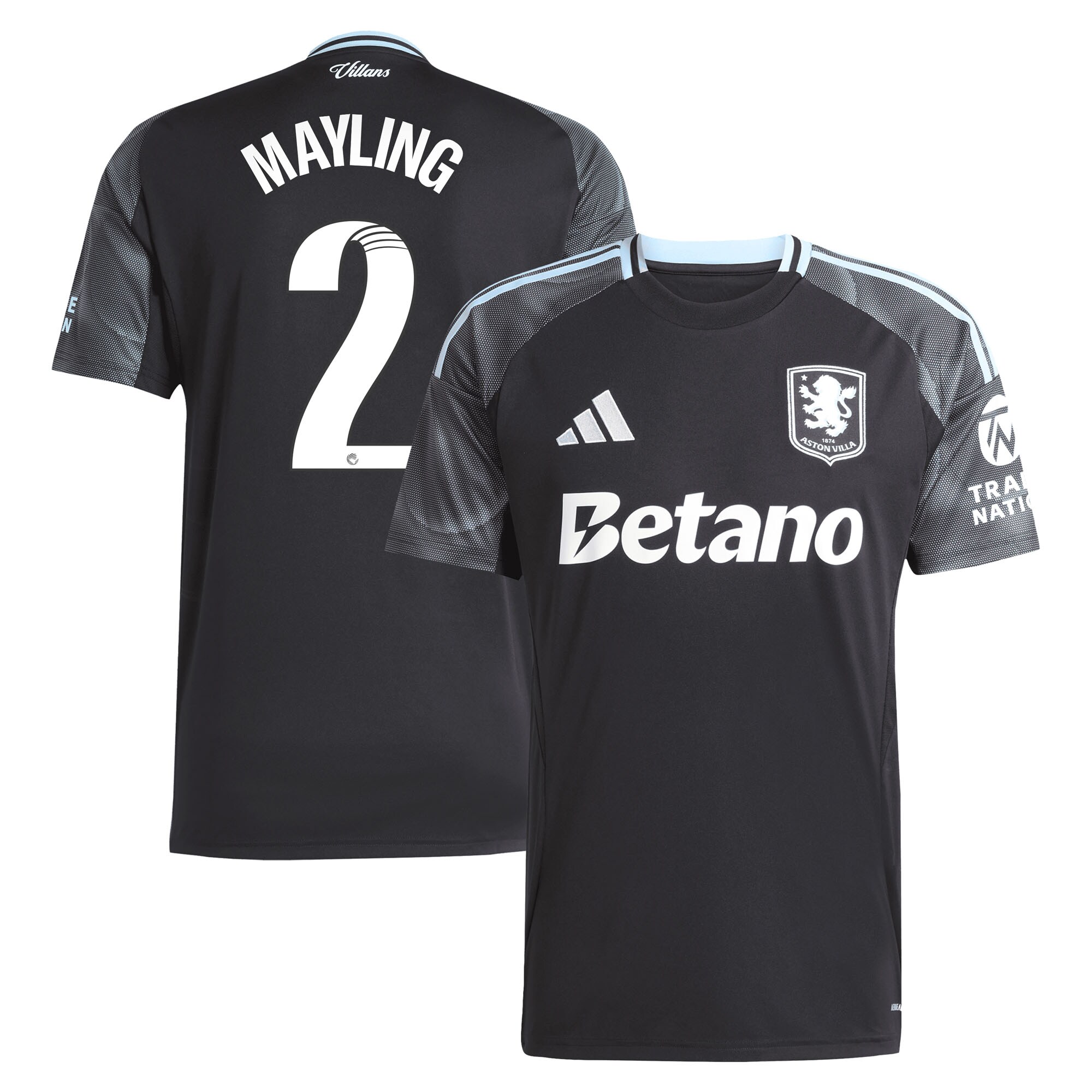 aston villa adidas wsl away shirt 2025-26 with mayling 2 printing Collection | Aston Villa Jerseys for True Fans