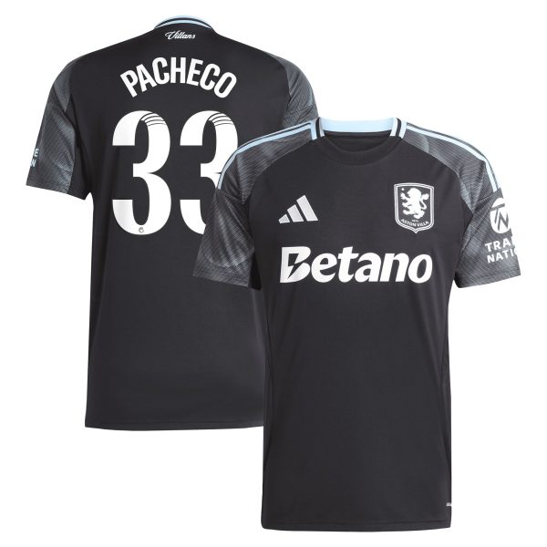 aston villa adidas wsl away shirt 2025-26 with pacheco 33 printing Collection | Aston Villa Jerseys for True Fans