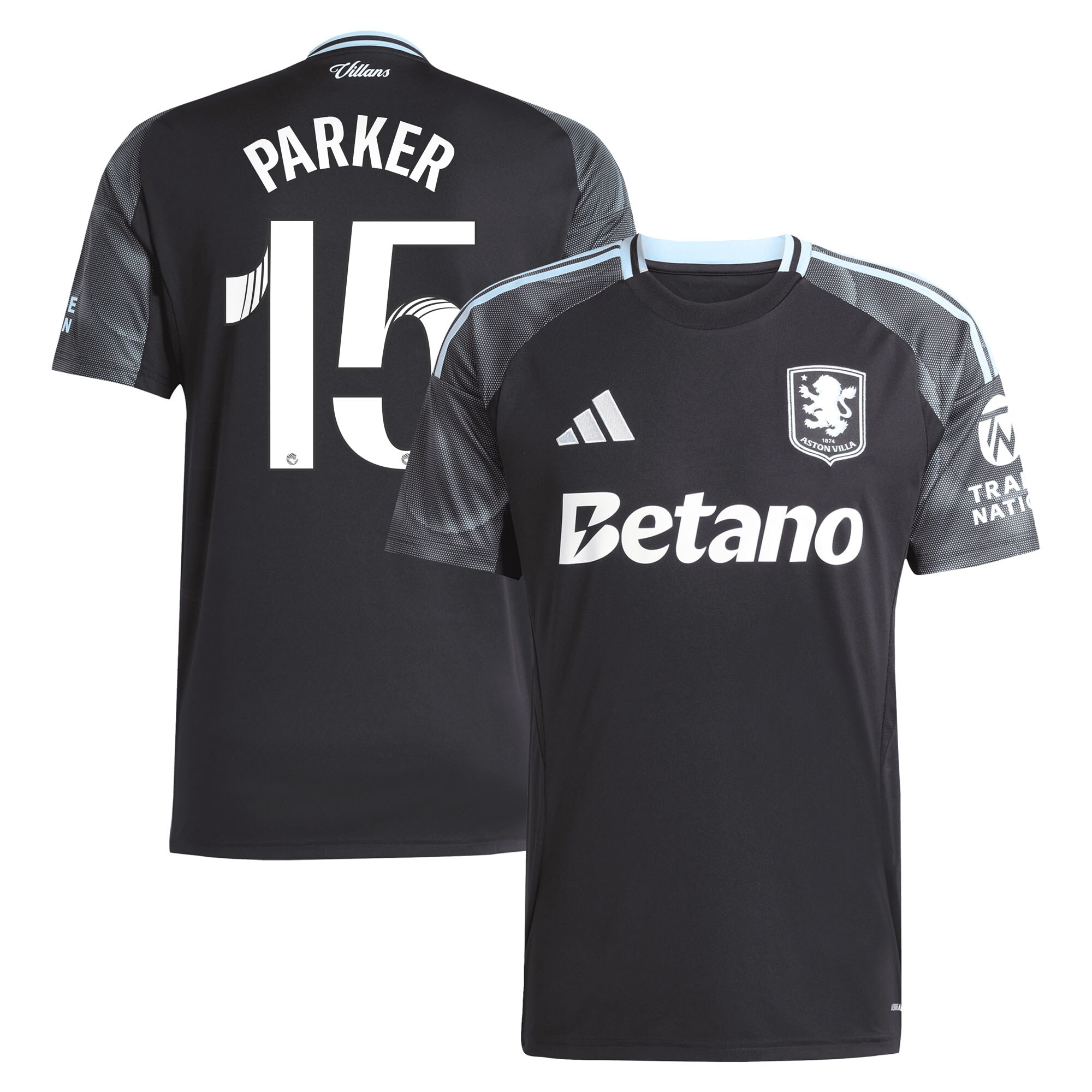 aston villa adidas wsl away shirt 2025-26 with parker 15 printing Collection | Aston Villa Jerseys for True Fans