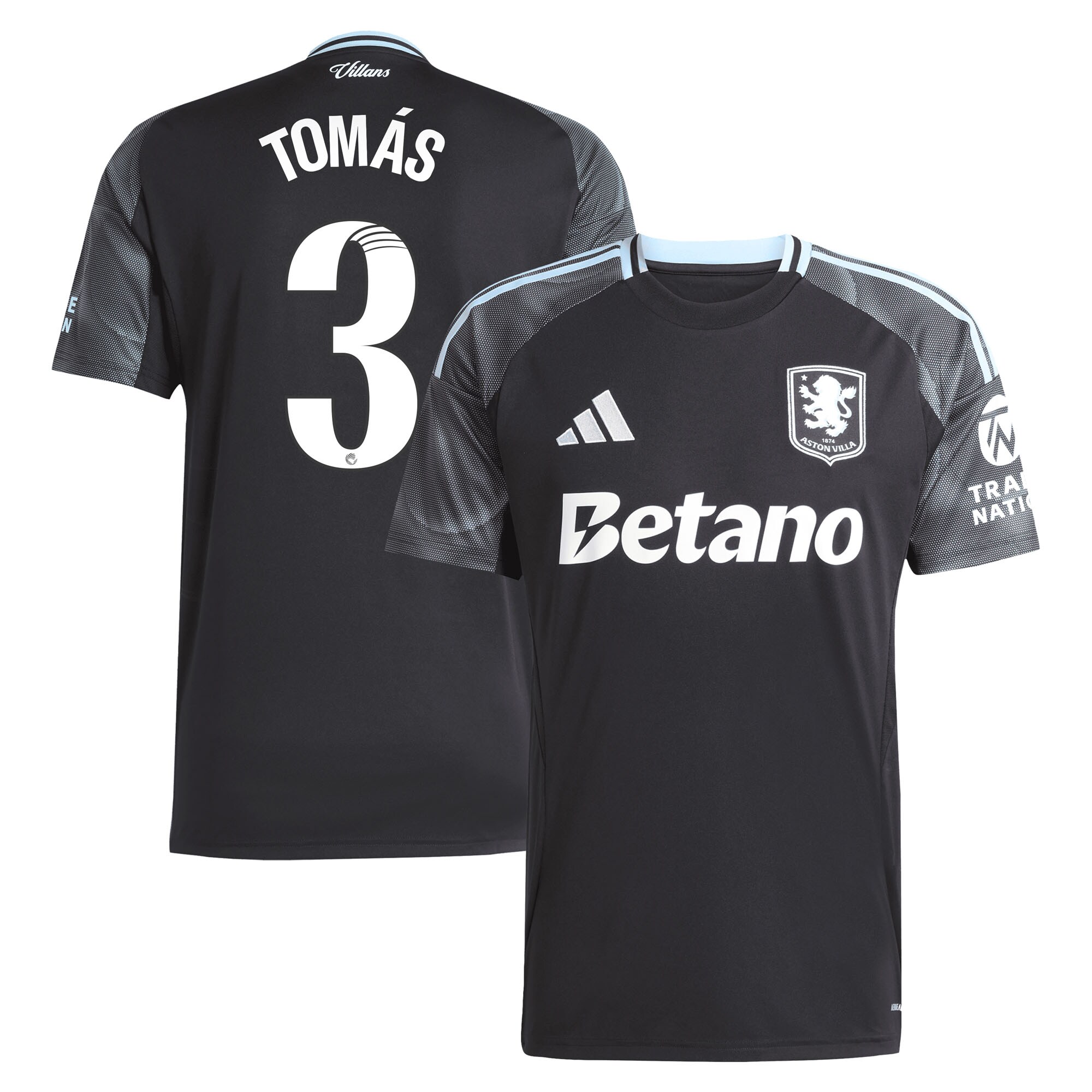 aston villa adidas wsl away shirt 2025-26 with tomás 3 printing Collection | Aston Villa Jerseys for True Fans