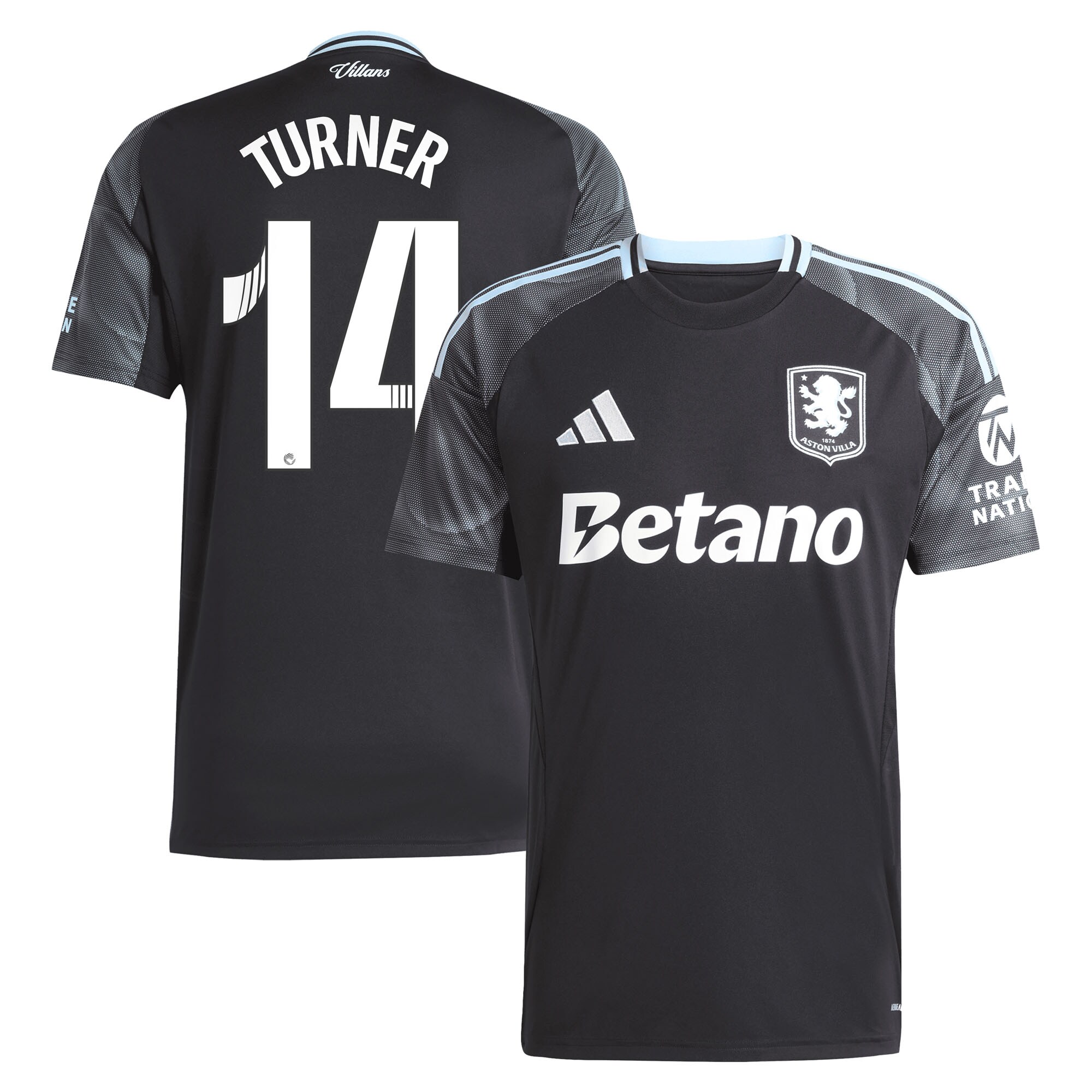 aston villa adidas wsl away shirt 2025-26 with turner 14 printing Collection | Aston Villa Jerseys for True Fans