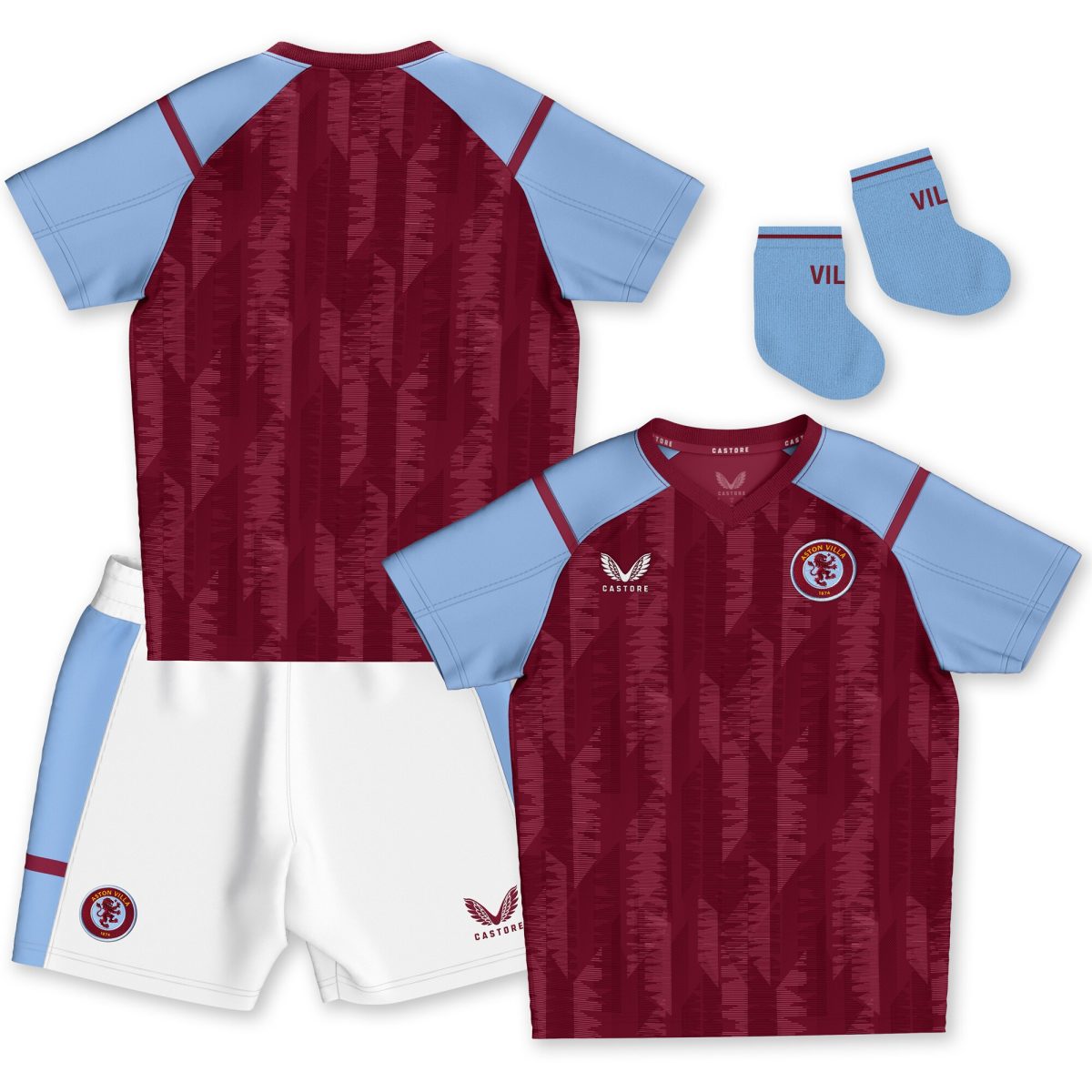 aston villa castore home baby kit 2023-24 with custom printing Collection | Aston Villa Jerseys for True Fans