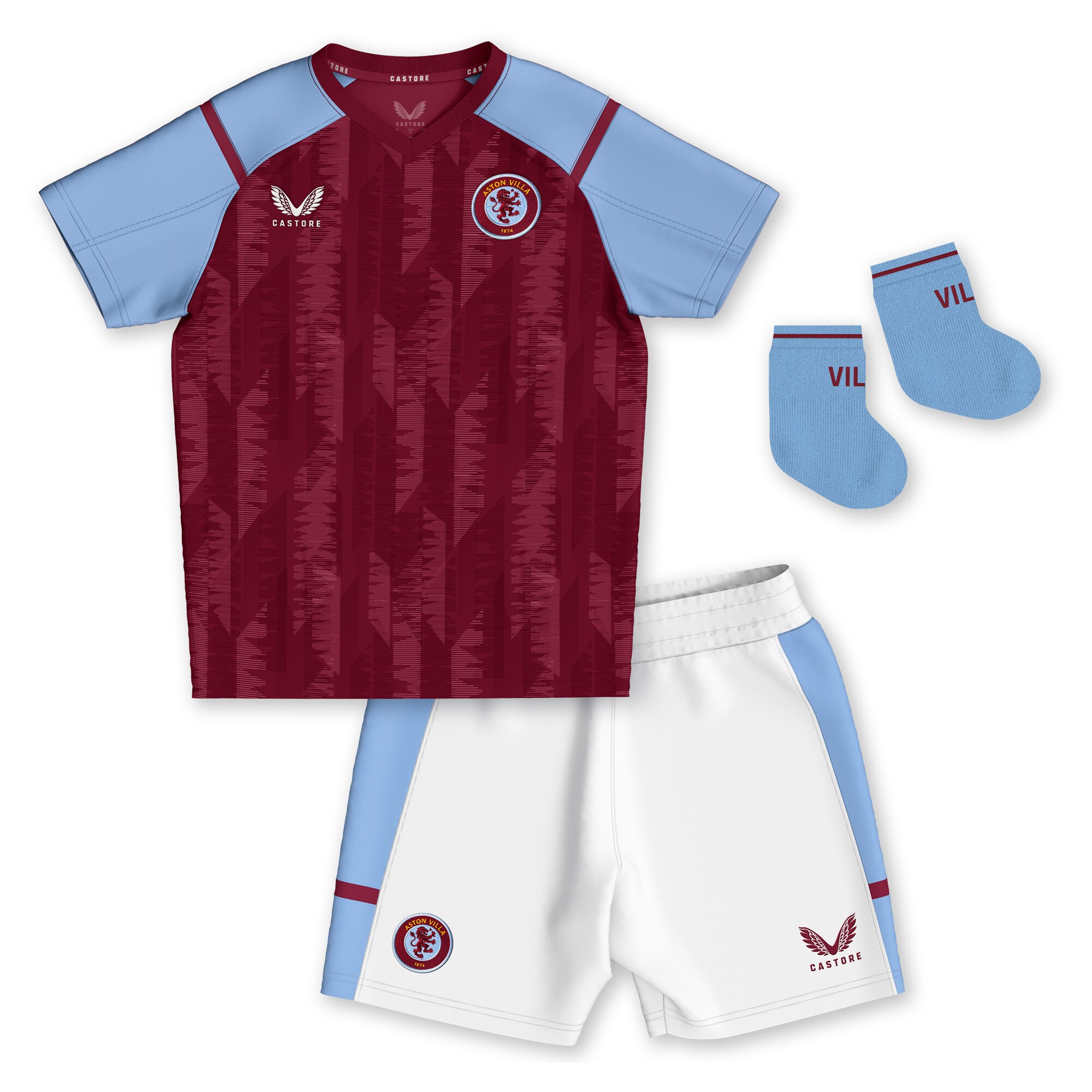 aston villa castore home baby kit 2023-24 with custom printing Collection | Aston Villa Jerseys for True Fans