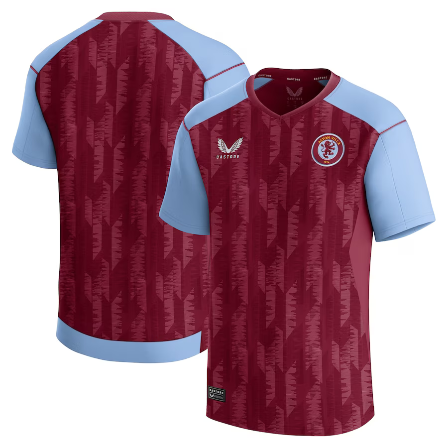 aston villa castore home shirt 2023-24 – kids with custom printing Collection | Aston Villa Jerseys for True Fans
