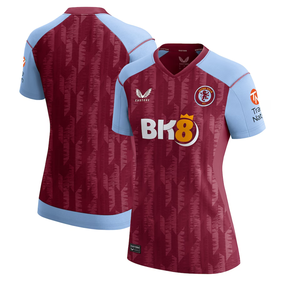 aston villa castore home shirt 2023-24 – womens with custom printing Collection | Aston Villa Jerseys for True Fans