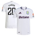 aston villa wsl adidas away authentic shirt 2024-25 with hanson 20 printing Collection | Aston Villa Jerseys for True Fans
