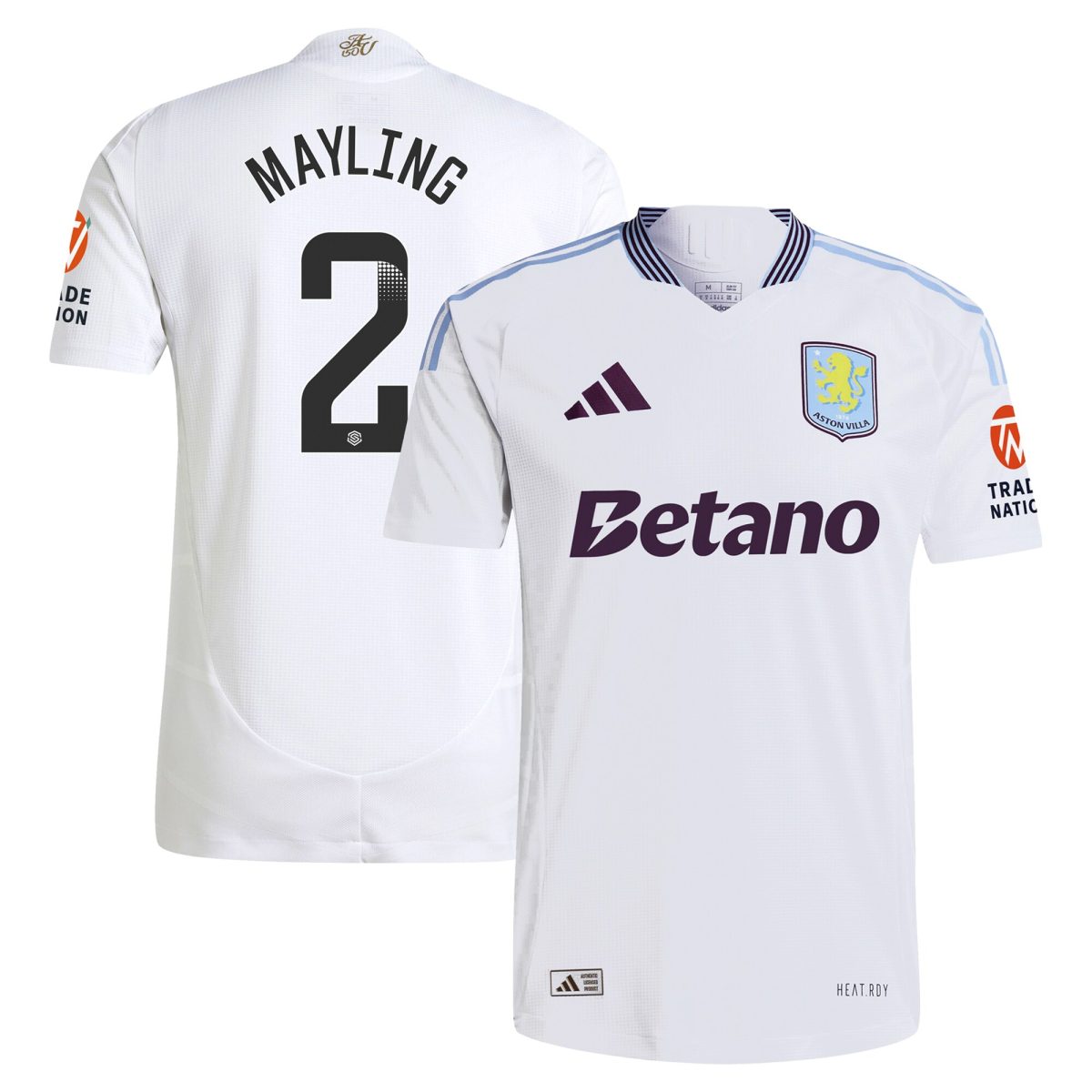 aston villa wsl adidas away authentic shirt 2024-25 with mayling 2 printing Collection | Aston Villa Jerseys for True Fans