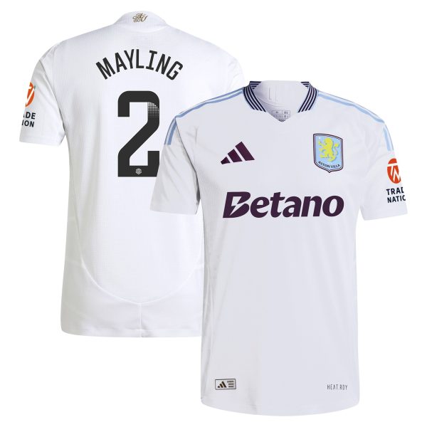 aston villa wsl adidas away authentic shirt 2024-25 with mayling 2 printing Collection | Aston Villa Jerseys for True Fans