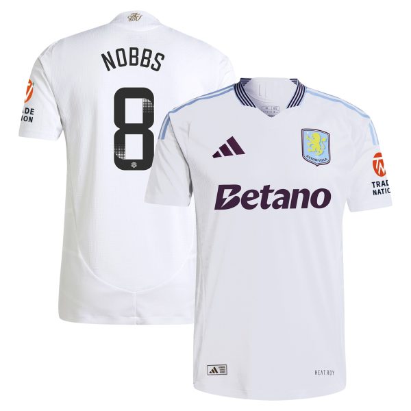 aston villa wsl adidas away authentic shirt 2024-25 with nobbs 8 printing Collection | Aston Villa Jerseys for True Fans