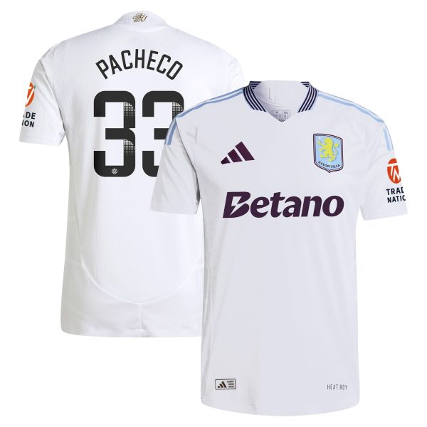 aston villa wsl adidas away authentic shirt 2024-25 with pacheco 33 printing Collection | Aston Villa Jerseys for True Fans