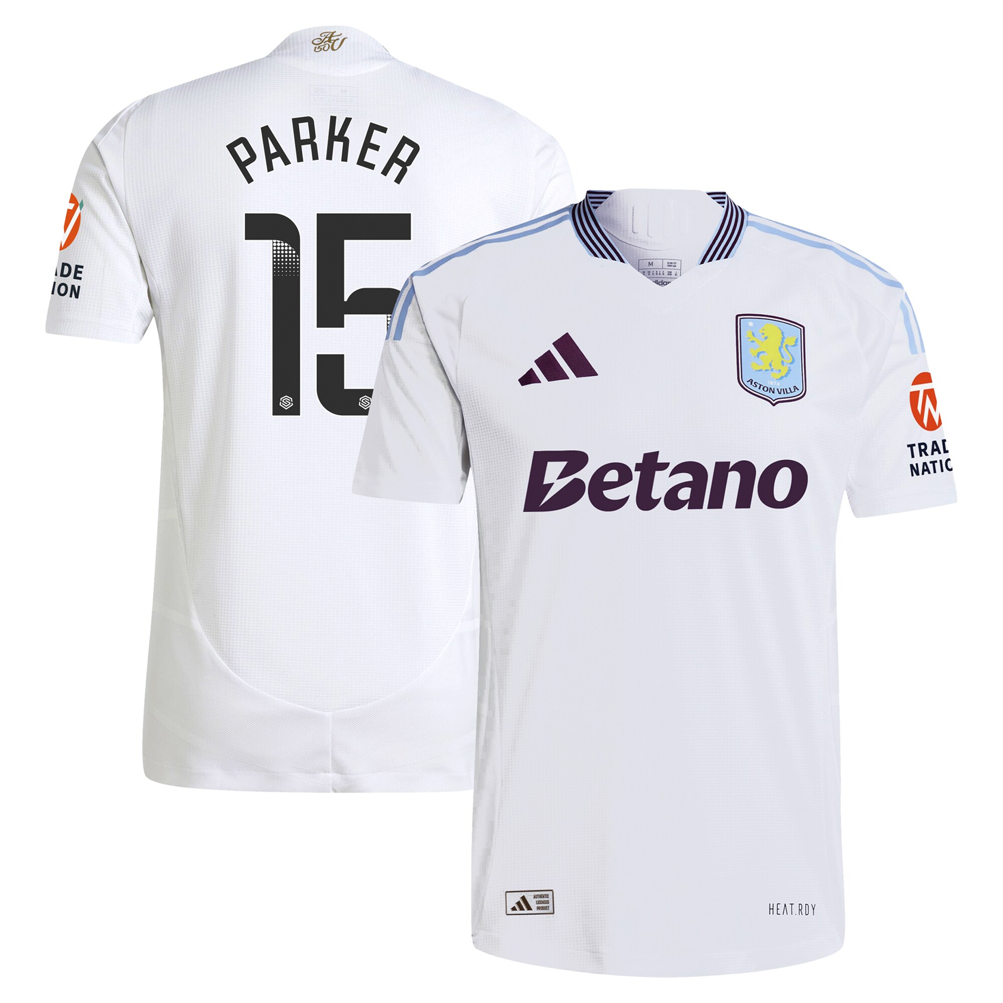 aston villa wsl adidas away authentic shirt 2024-25 with parker 15 printing Collection | Aston Villa Jerseys for True Fans