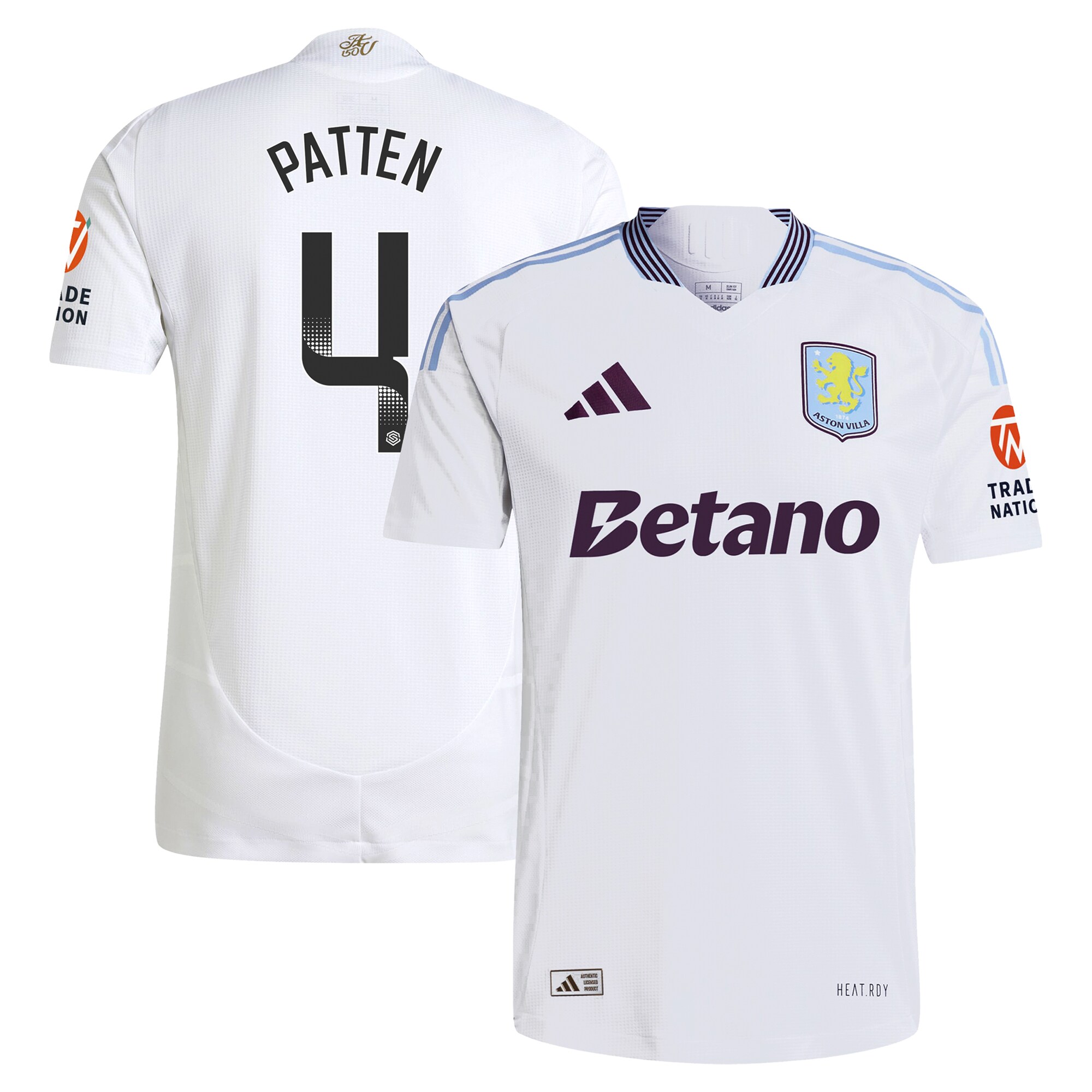 aston villa wsl adidas away authentic shirt 2024-25 with patten 4 printing Collection | Aston Villa Jerseys for True Fans