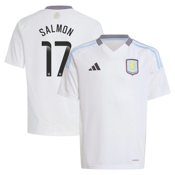 aston villa wsl adidas away shirt 2024-25 – kids with salmon 17 printing Collection | Aston Villa Jerseys for True Fans