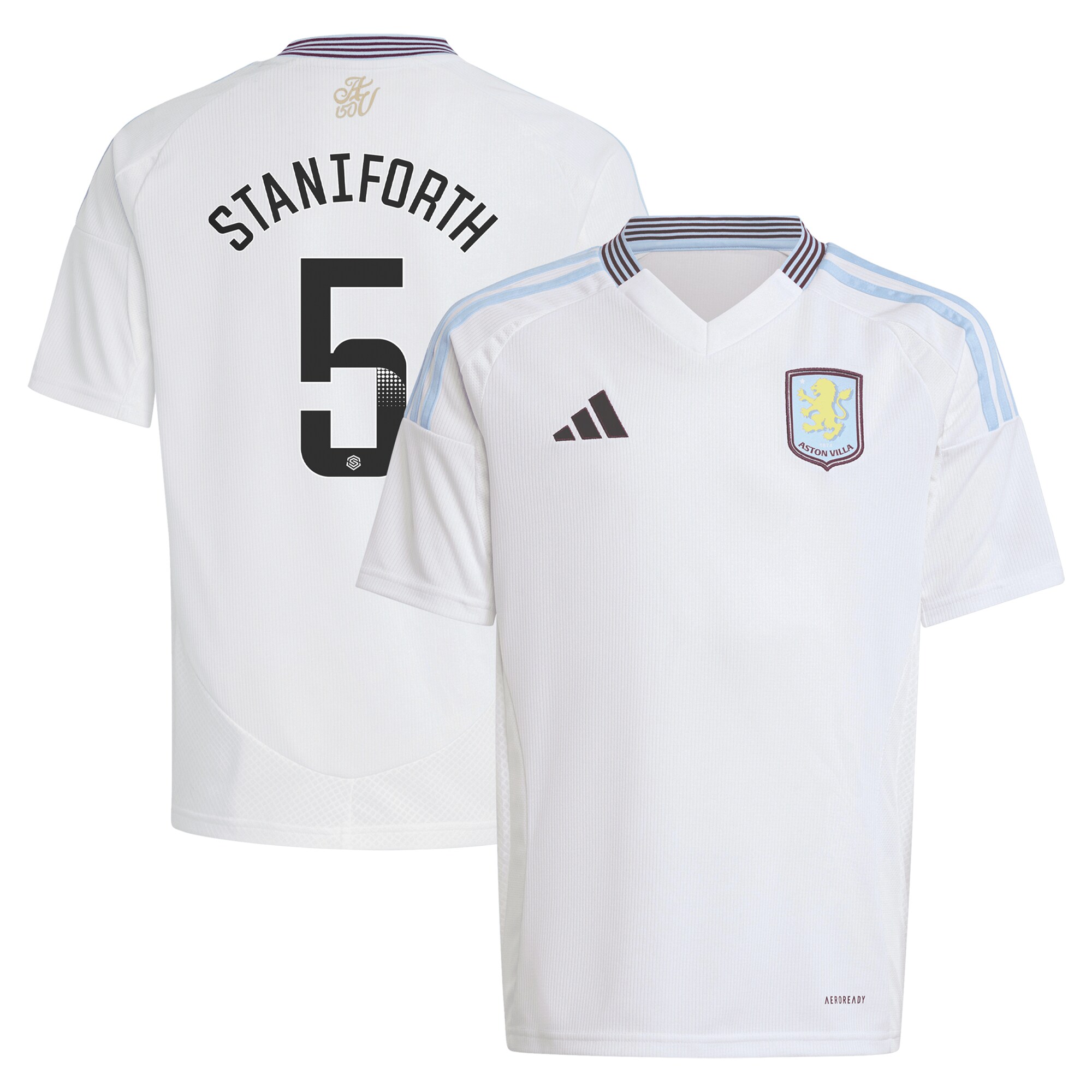 aston villa wsl adidas away shirt 2024-25 – kids with staniforth 5 printing Collection | Aston Villa Jerseys for True Fans