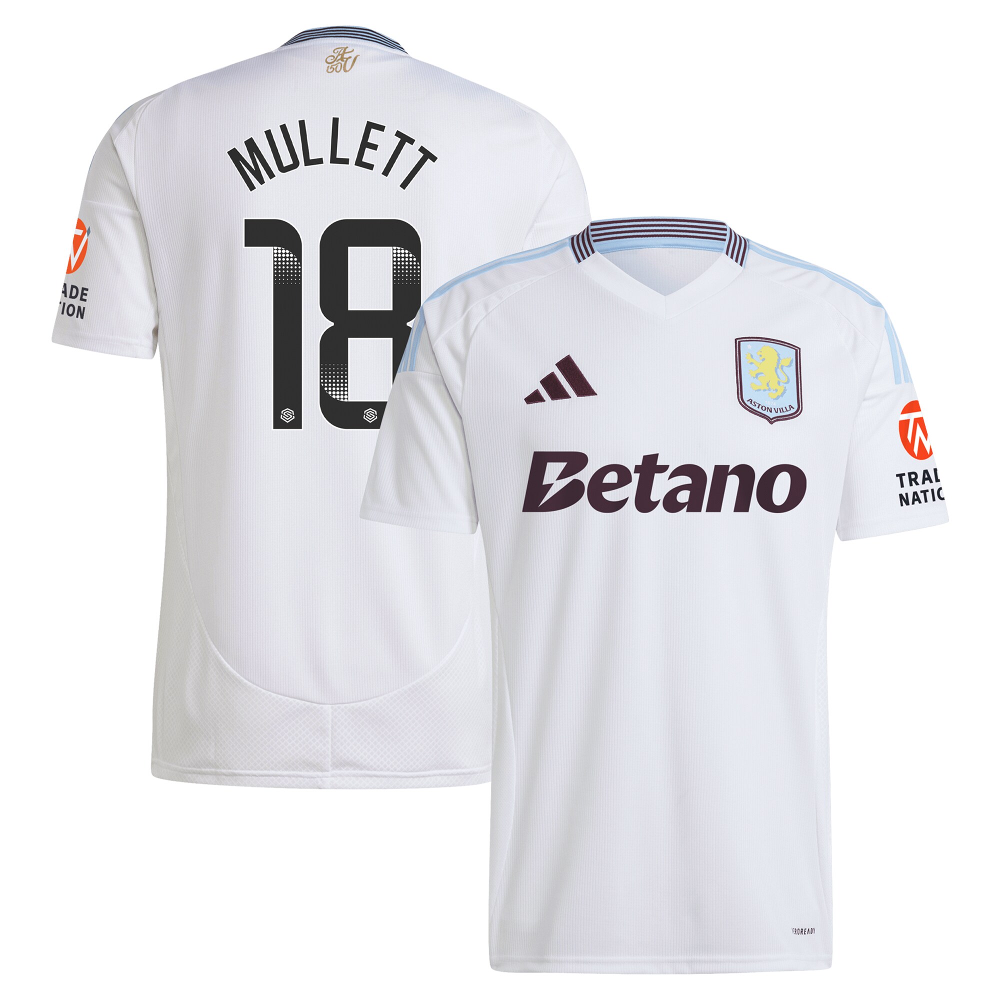 aston villa wsl adidas away shirt 2024-25 with mullett 18 printing Collection | Aston Villa Jerseys for True Fans