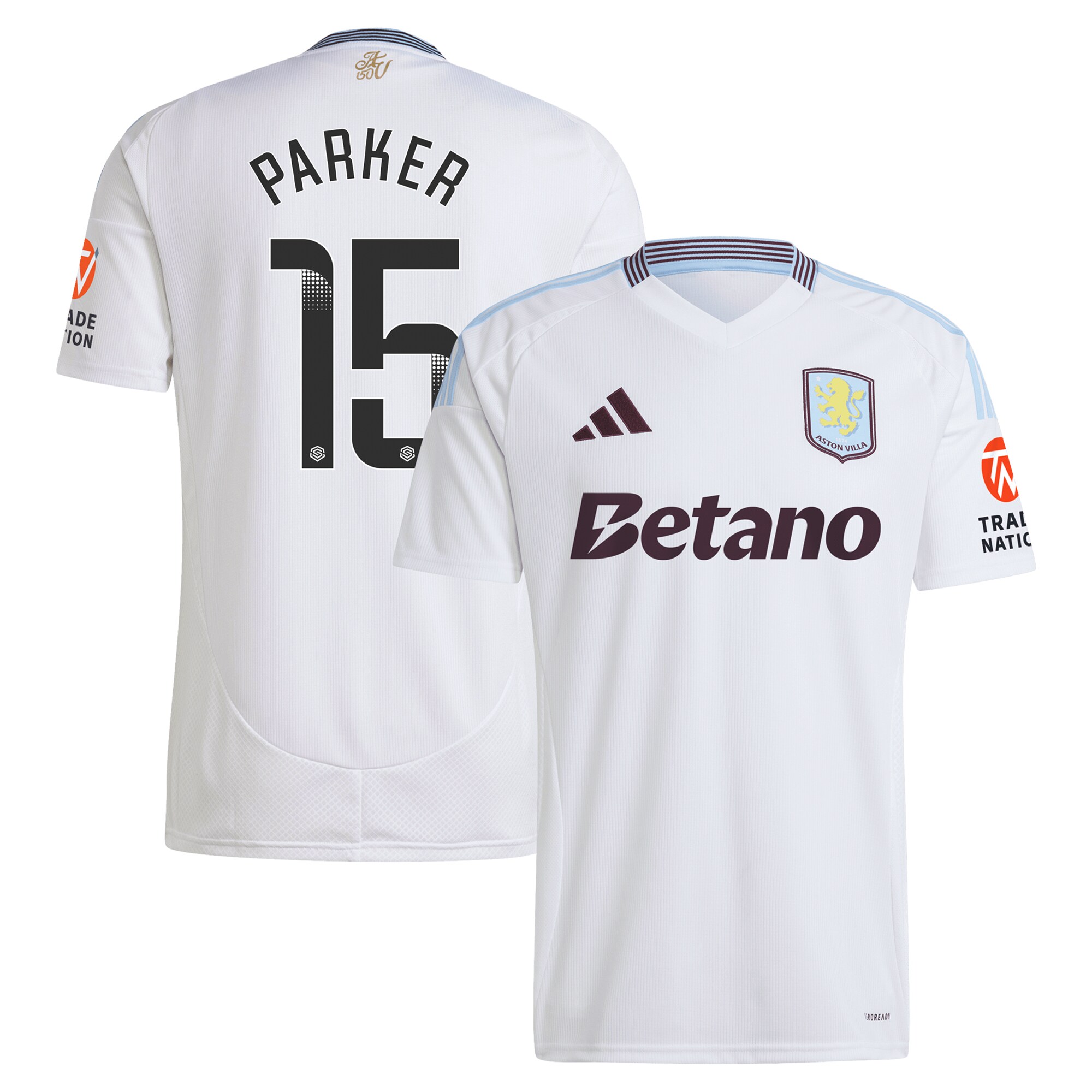 aston villa wsl adidas away shirt 2024-25 with parker 15 printing Collection | Aston Villa Jerseys for True Fans