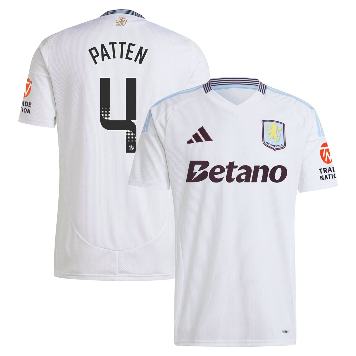 aston villa wsl adidas away shirt 2024-25 with patten 4 printing Collection | Aston Villa Jerseys for True Fans
