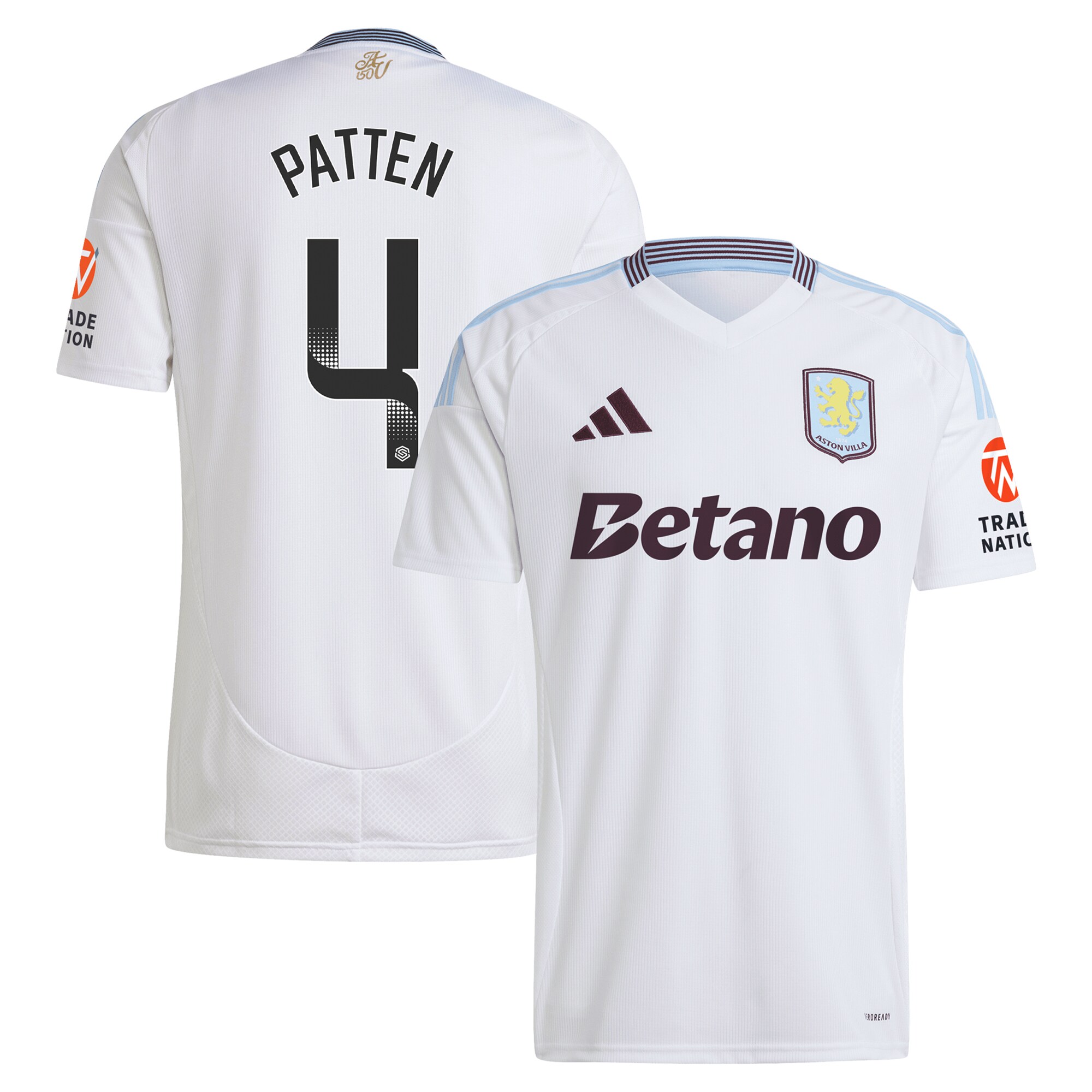 aston villa wsl adidas away shirt 2024-25 with patten 4 printing Collection | Aston Villa Jerseys for True Fans