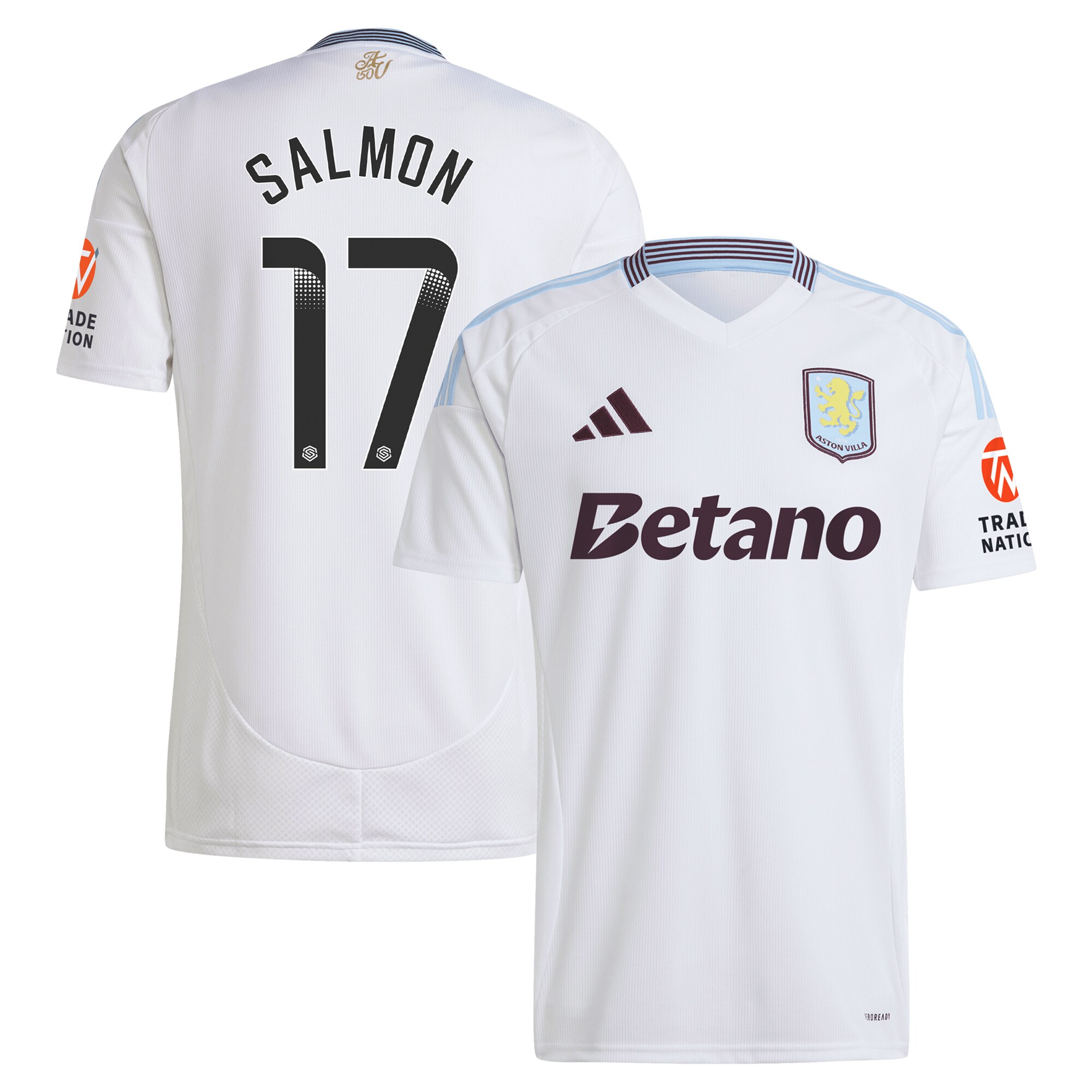 aston villa wsl adidas away shirt 2024-25 with salmon 17 printing Collection | Aston Villa Jerseys for True Fans