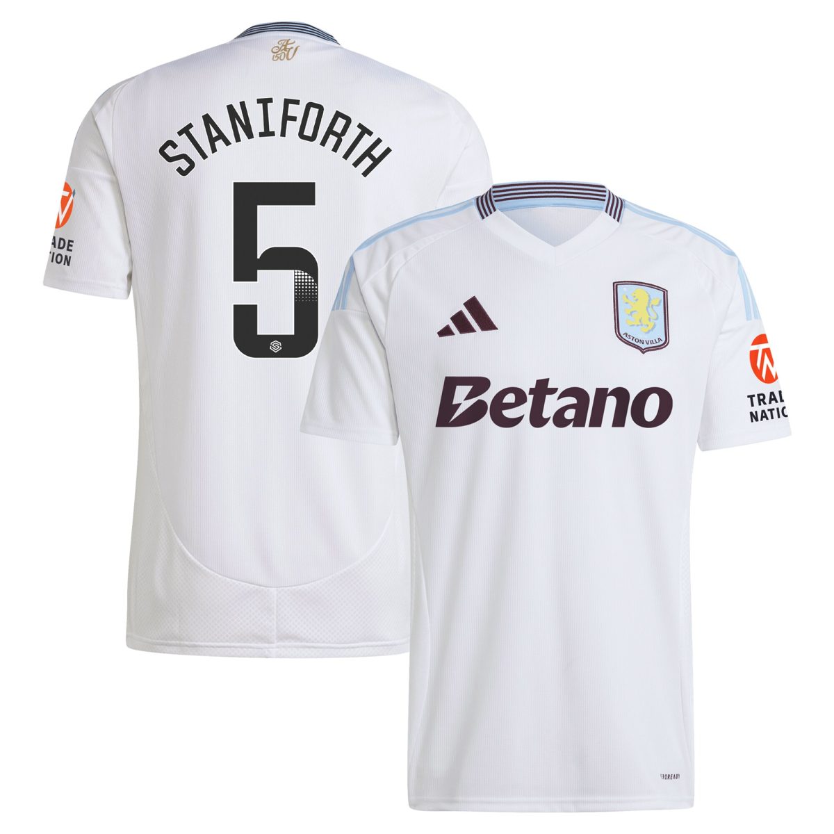 aston villa wsl adidas away shirt 2024-25 with staniforth 5 printing Collection | Aston Villa Jerseys for True Fans