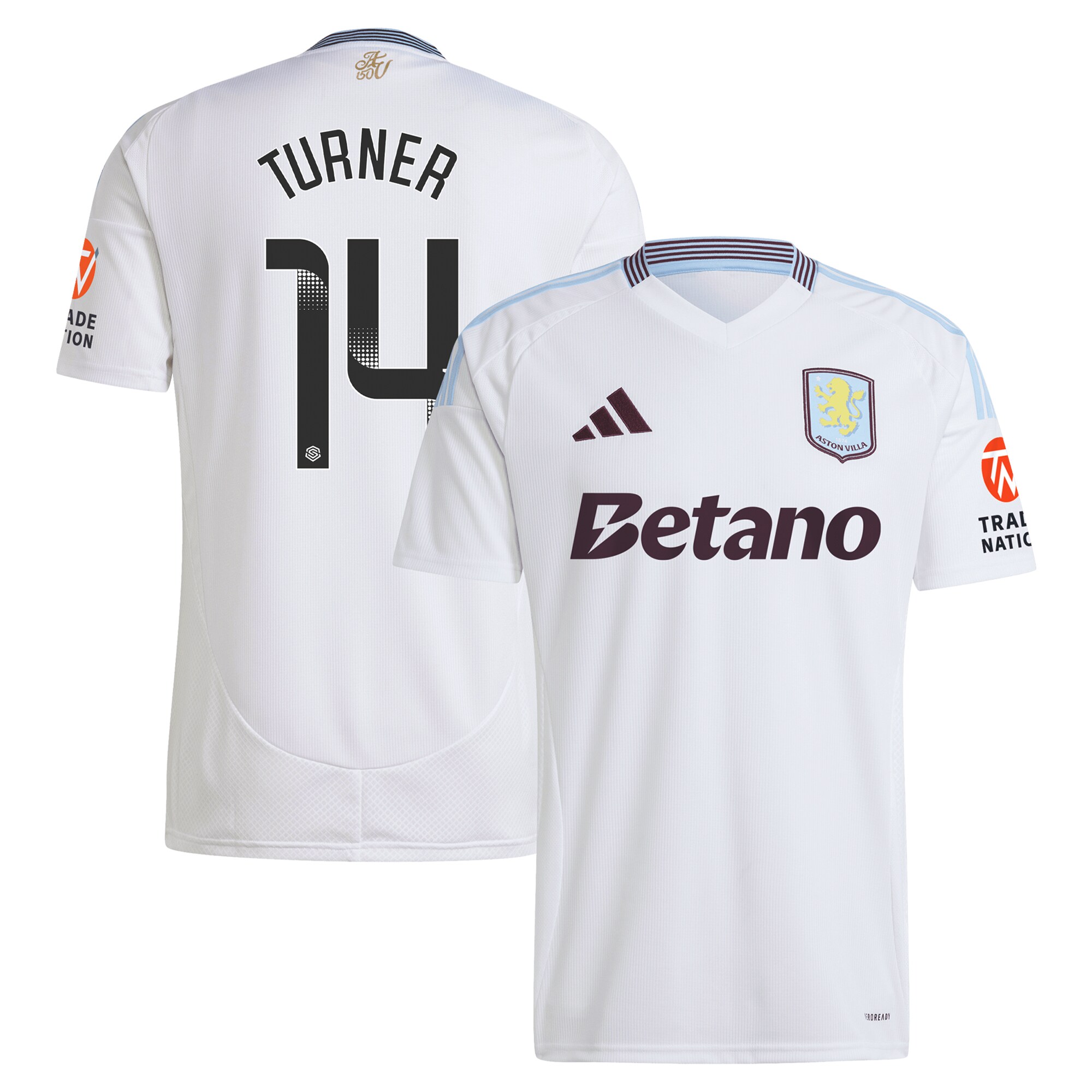 aston villa wsl adidas away shirt 2024-25 with turner 14 printing Collection | Aston Villa Jerseys for True Fans