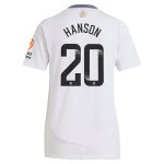 aston villa wsl adidas away shirt 2024-25 – womens with hanson 20 printing Collection | Aston Villa Jerseys for True Fans