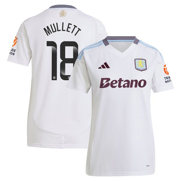 aston villa wsl adidas away shirt 2024-25 – womens with mullett 18 printing Collection | Aston Villa Jerseys for True Fans